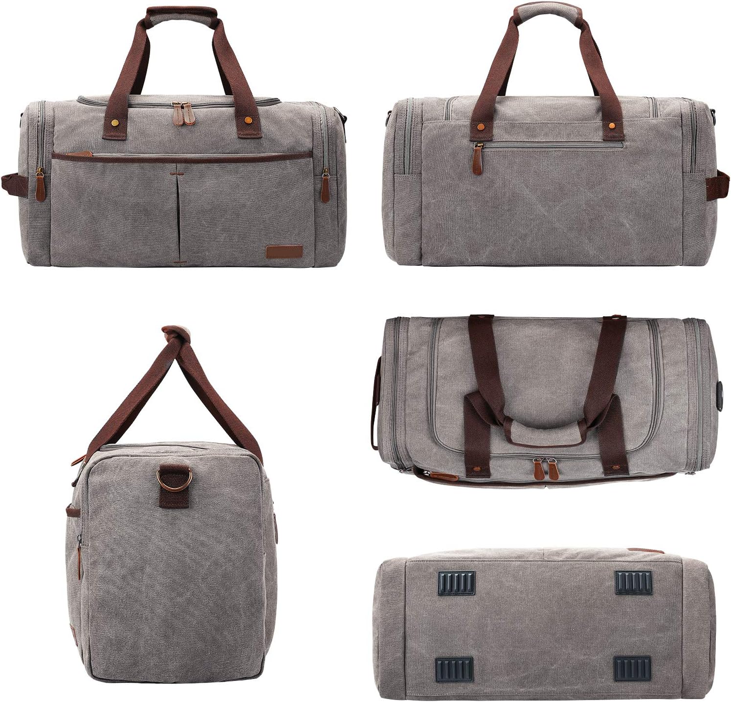 Detalle de S-ZONE 50L Sac de Voyage Unisexe – Weekender robuste et polyvalent (60 × 32 × 34 cm)