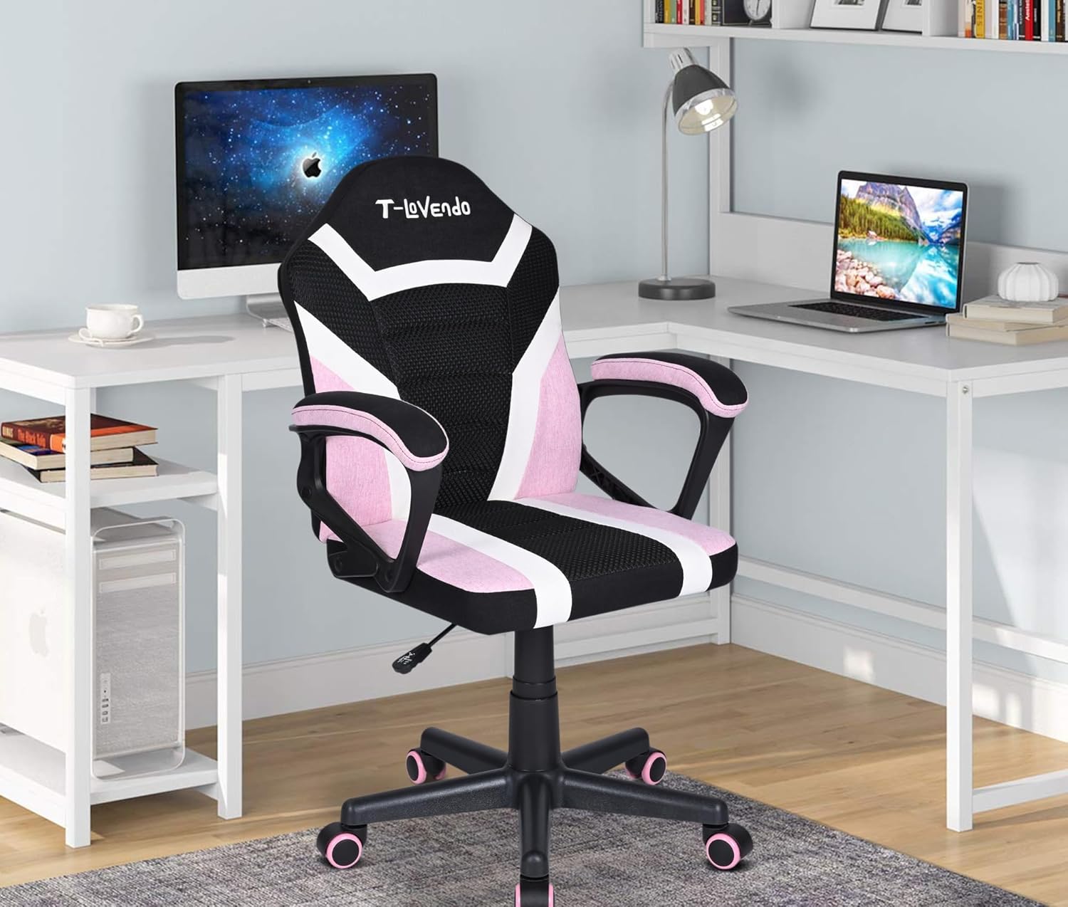 Detalle 2 de Silla Gaming infantil ergonómica con ruedas