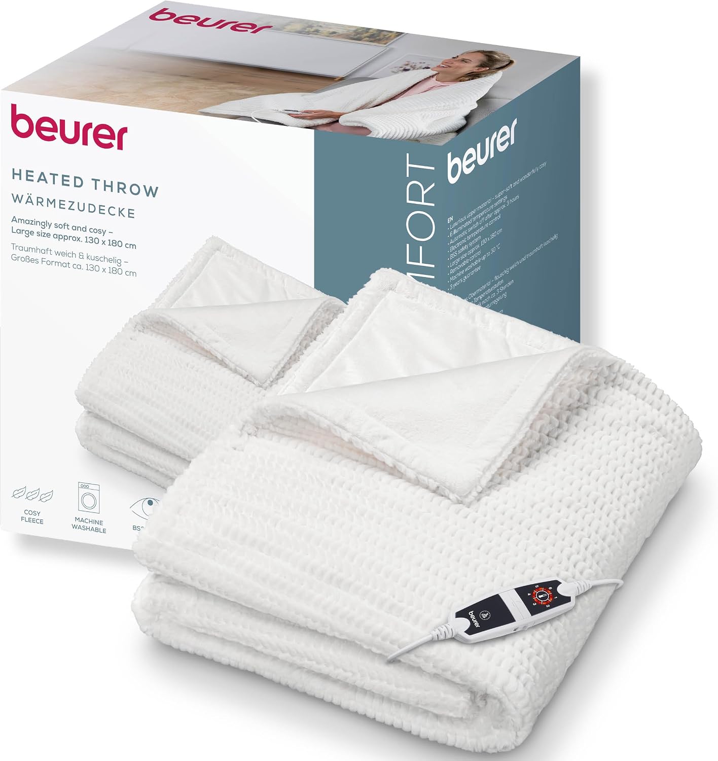 Detalle de Beurer Helsinki Couverture chauffante 180x130 cm 🛋