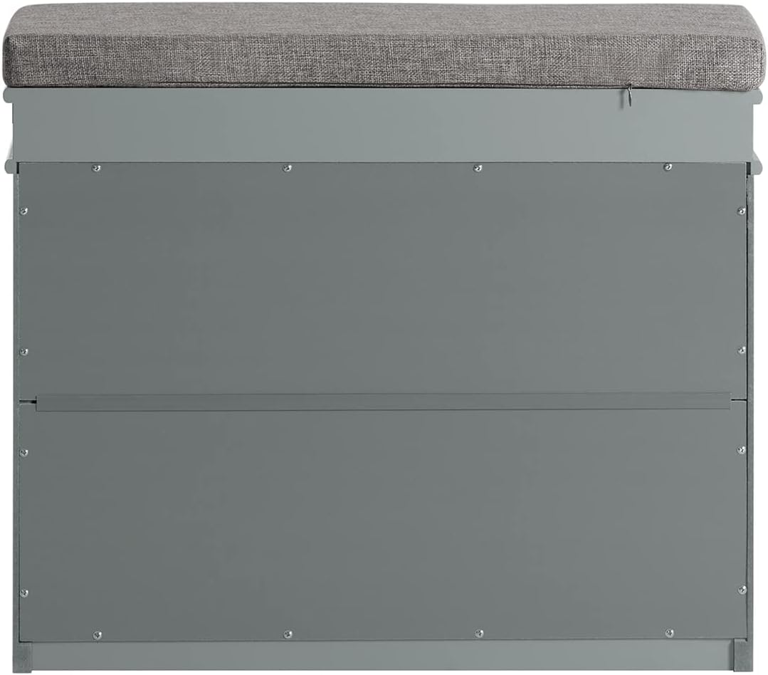 Thumbnail 6 de SoBuy Meuble Chaussure Banc d’Entrée FSR82-K-HG : Banc à Chaussures avec Rangement et Coussin 60x24x51 cm