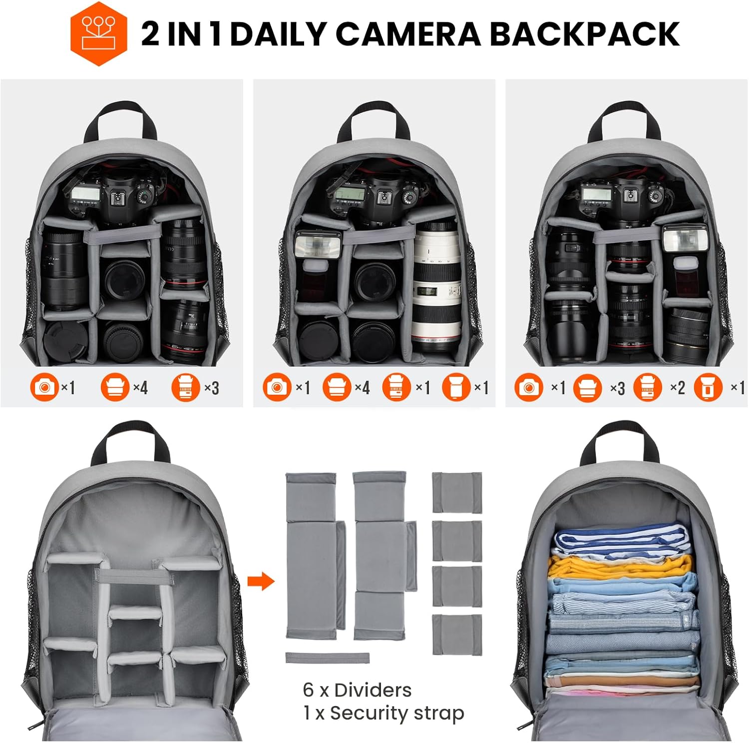 Thumbnail 2 de TARION Camera Backpack Bag DSLR