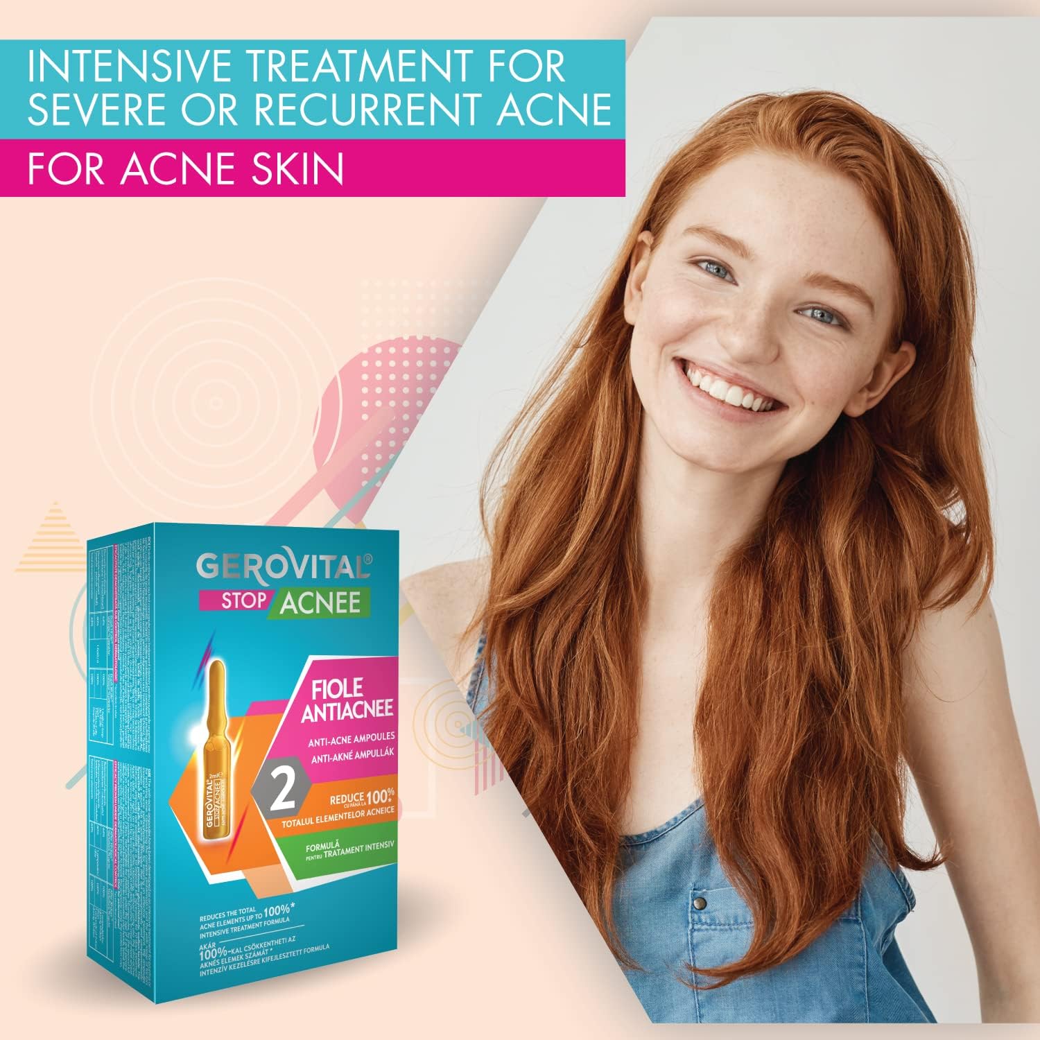 Detalle 2 de Gerovital Stop Acnee: Serum Facial Anti Acné 10 ampollas 💧