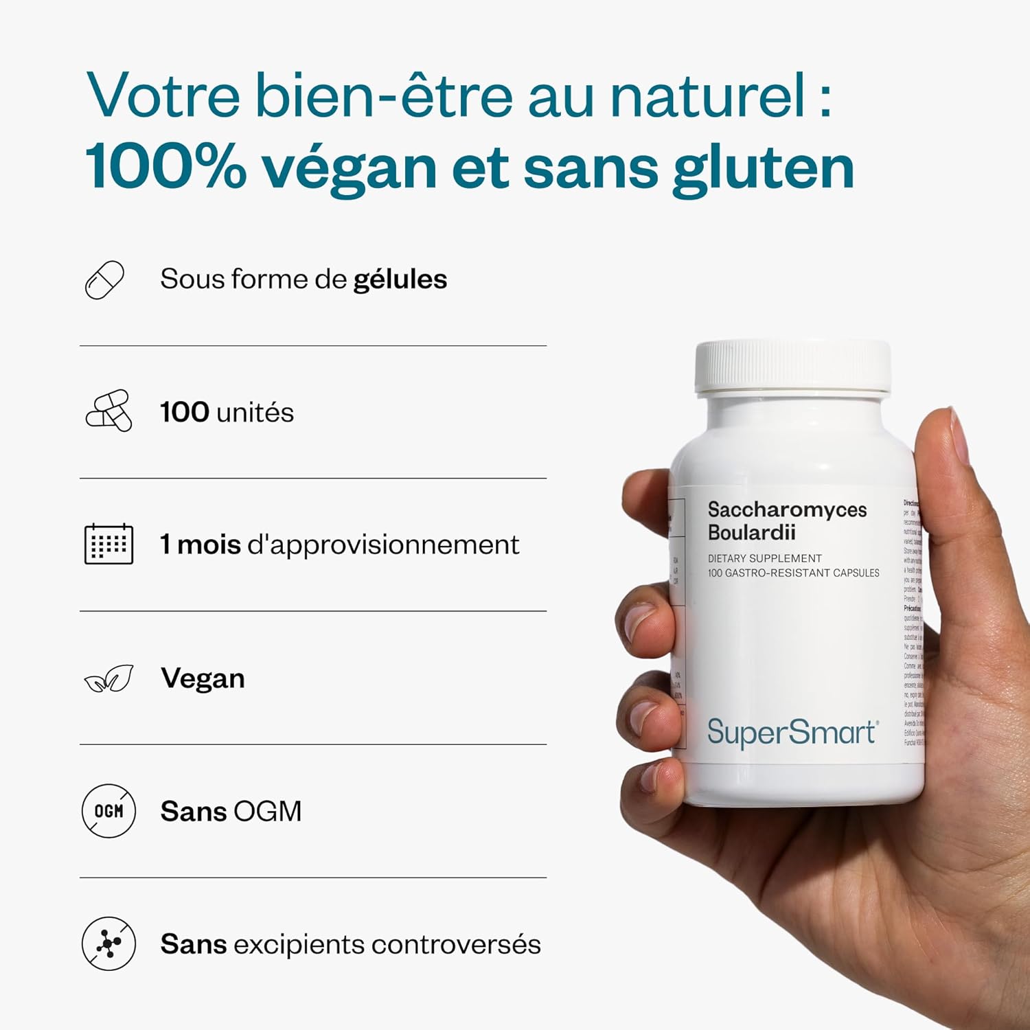 Thumbnail 5 de Saccharomyces boulardii – Supersmart, probiotiques vegan à 20 milliards d’UFC pour rééquilibrer la flore intestinale