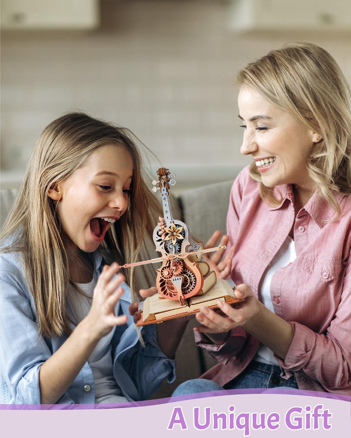 Detalle 2 de ROKR AMK63M Puzzle en bois 3D Violoncelle 🧩