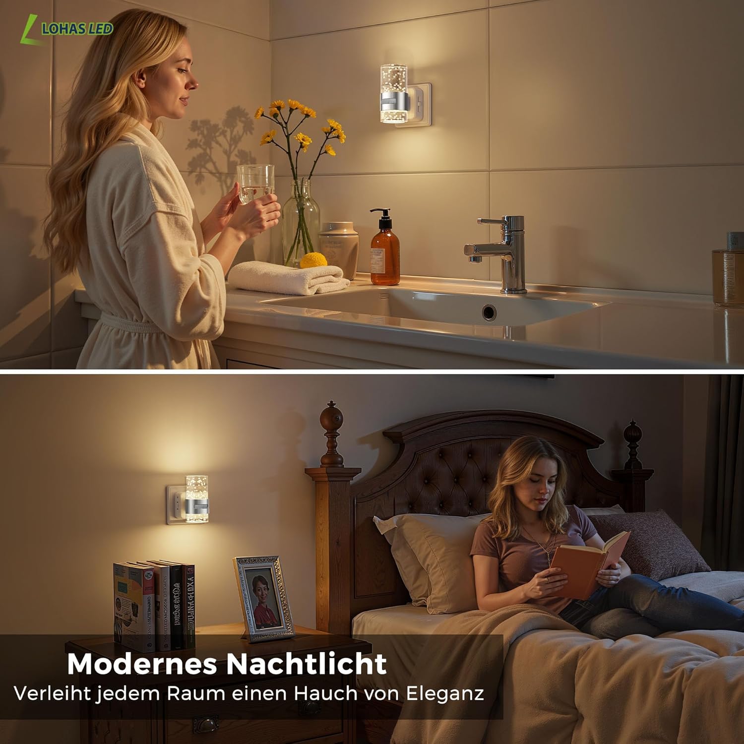 Thumbnail 5 de LOHAS-LED Nachtlicht Steckdose mit Bewegungsmelder – 3 Modi, warmweiß 3000K, einstellbare Helligkeit