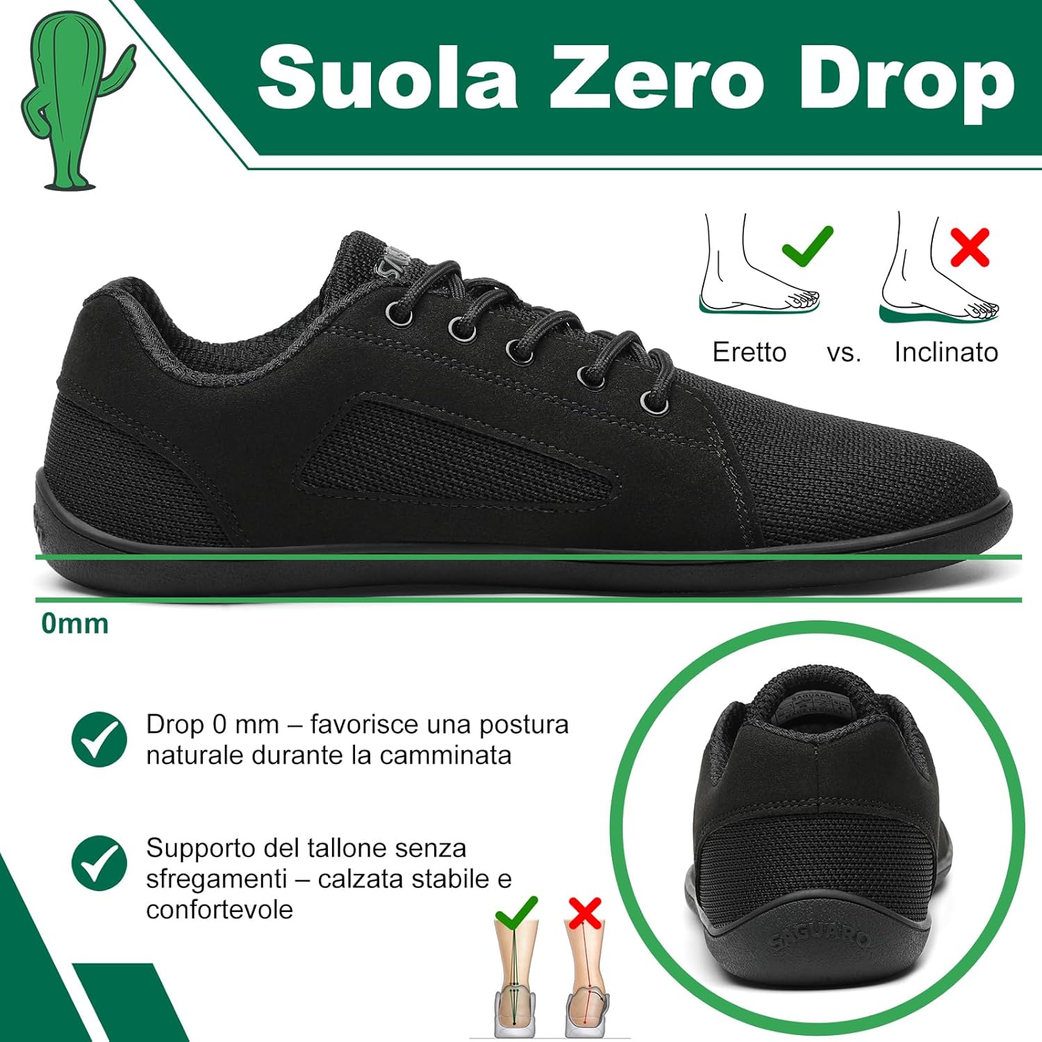 Thumbnail 2 de SAGUARO Unisex Scarpe Barefoot minimaliste con Punta Larga, Zero Drop, Suola Antiscivolo
