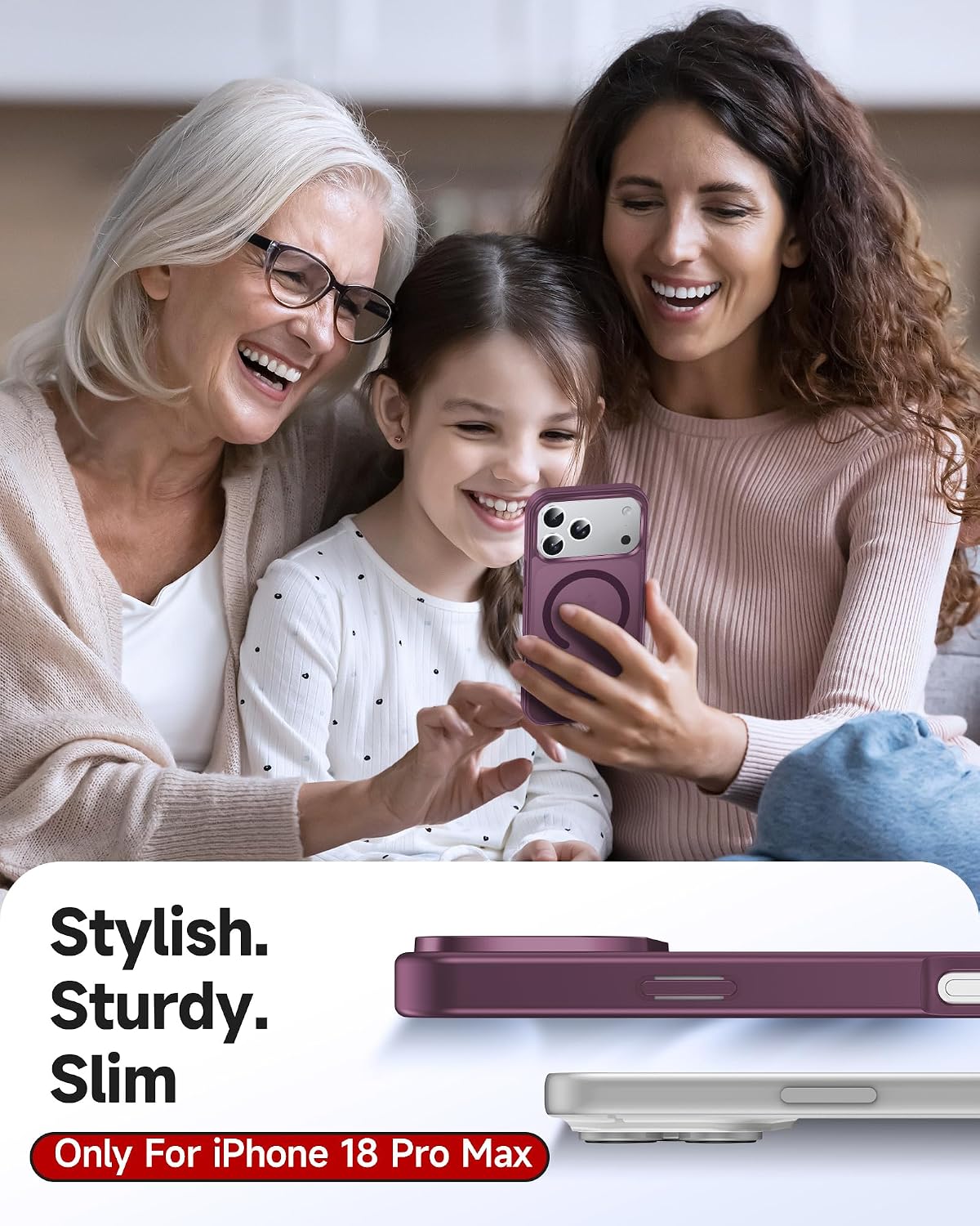 Thumbnail 6 de LeYi MagSafe Case for iPhone 18 Pro Max with 2 Screen Protectors, Burgundy