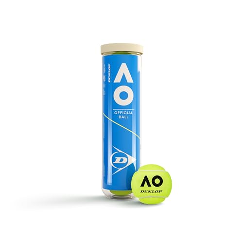 Detalle de Dunlop D Tb Australian Open 4Pet Palline da tennis Yellow – Unisex, One Size
