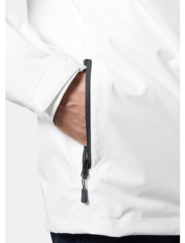 Detalle de Helly Hansen Hombres Chaqueta de capa media con capucha Crew 2 – Blanco, XXL