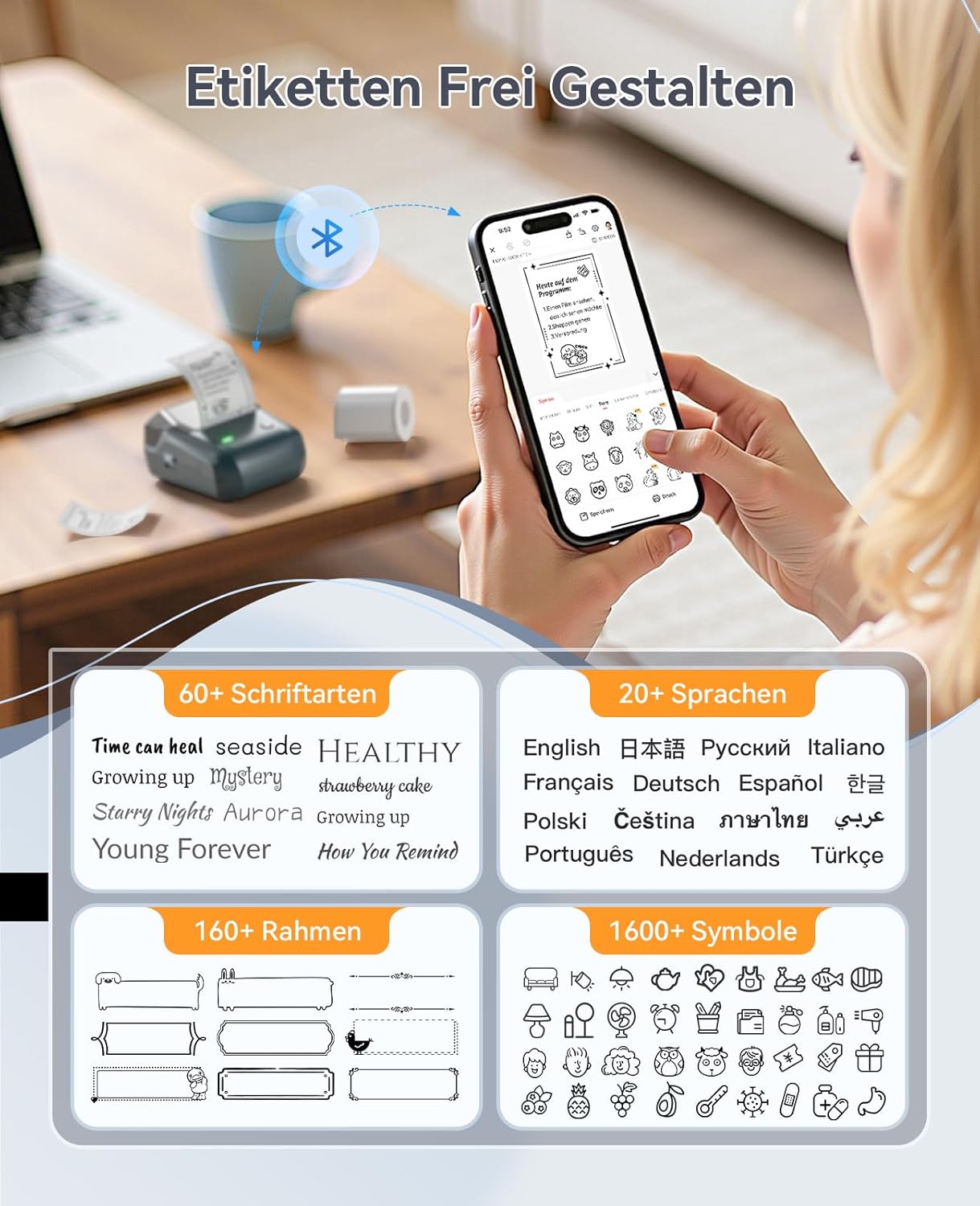 Thumbnail 6 de NIIMBOT B1 Etikettendrucker Bluetooth – tragbar 🎫