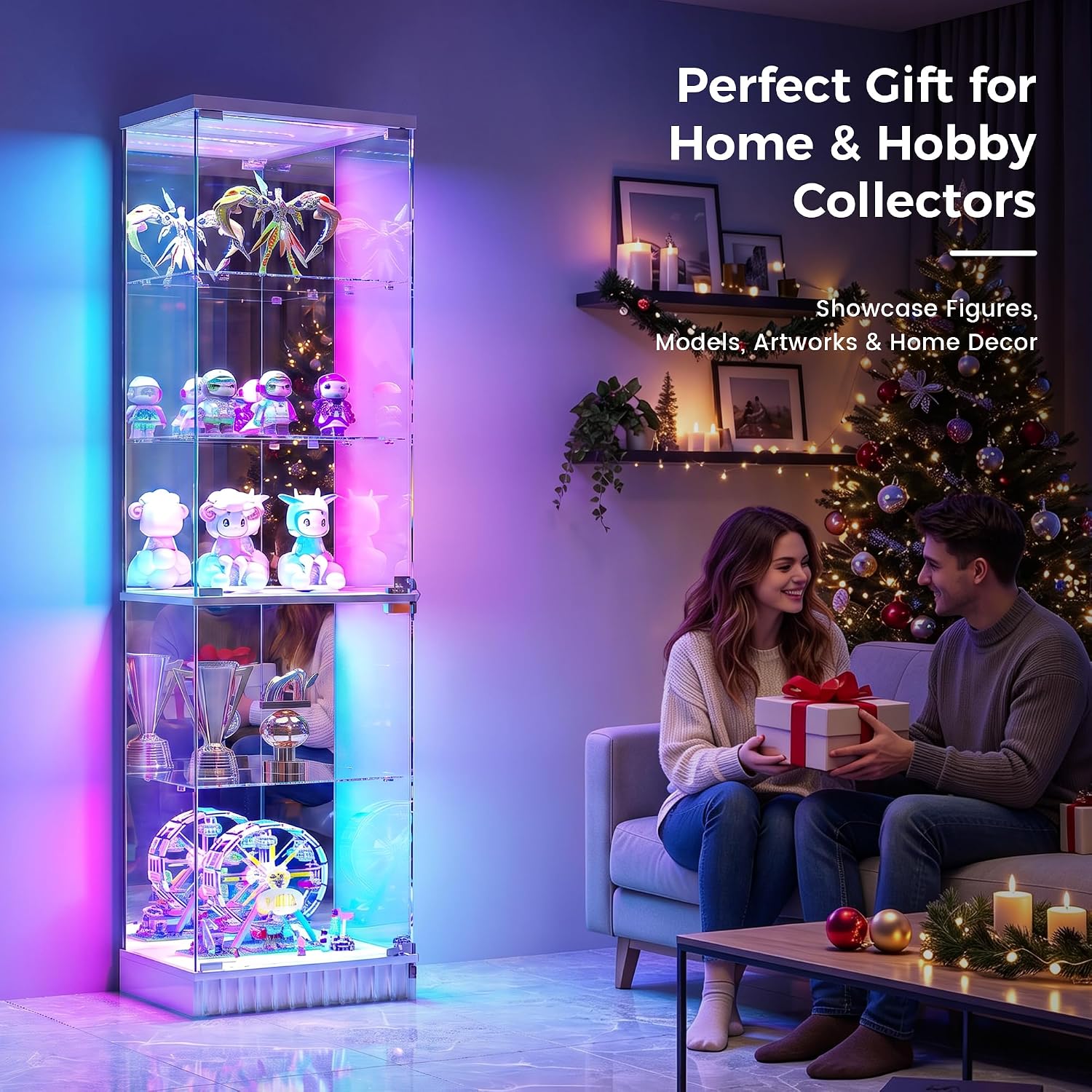 Thumbnail 6 de Lvifur Glass Display Cabinet, 5-Tier