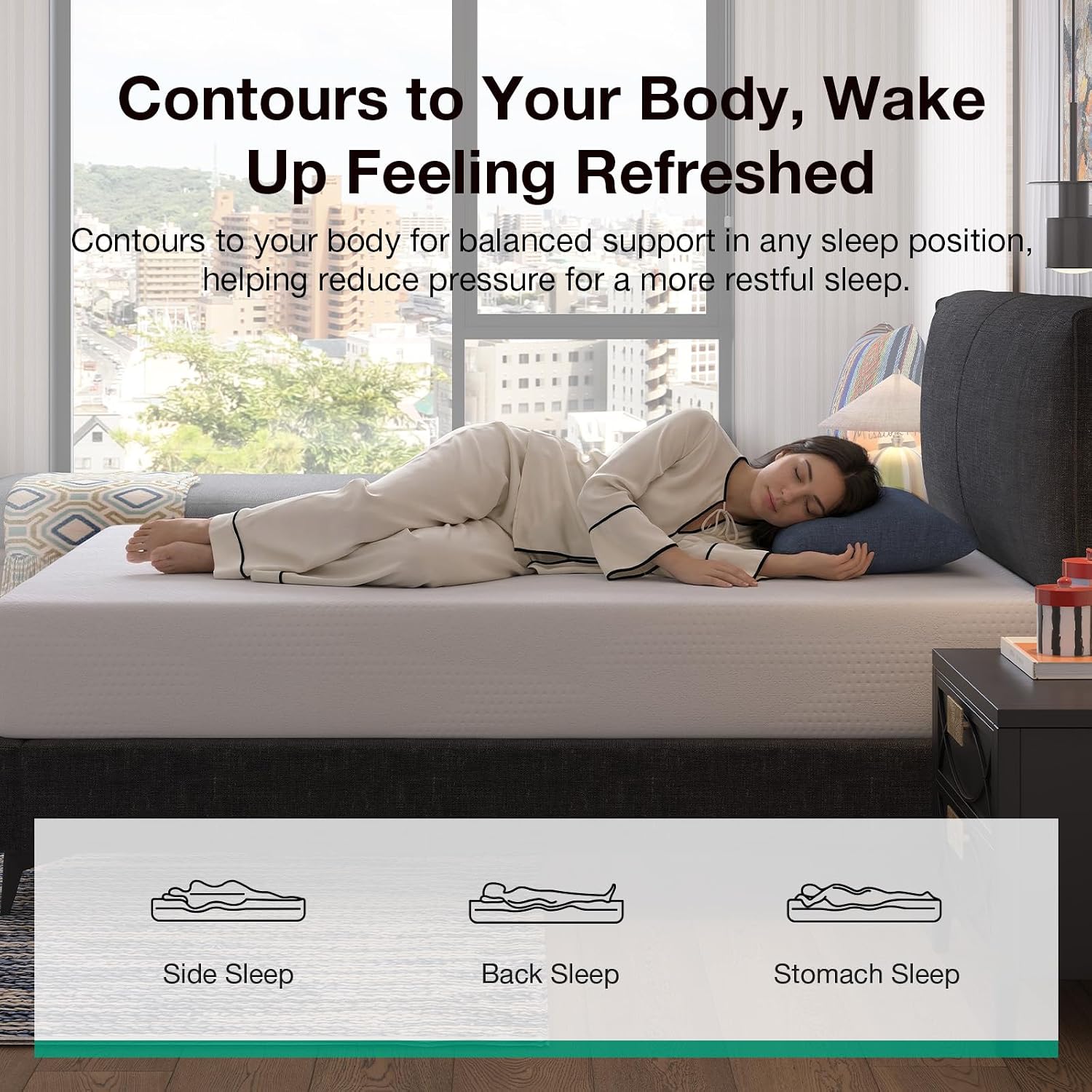 Thumbnail 6 de Novilla B-2510M01908-8-T-CA Twin Mattress, 8-Inch Gel Memory Foam