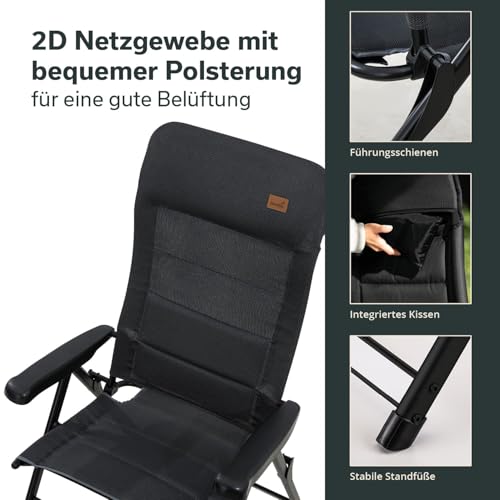 Thumbnail 3 de Skandika Lepola XL Camping-Klappstuhl aus Aluminium mit 7-fach verstellbarer Lehne
