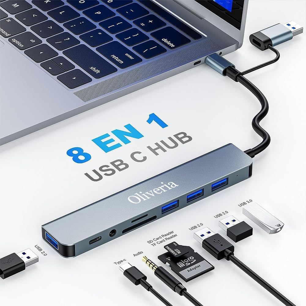 Thumbnail 1 de USB C Hub 3.0 8-in-1 Multiport