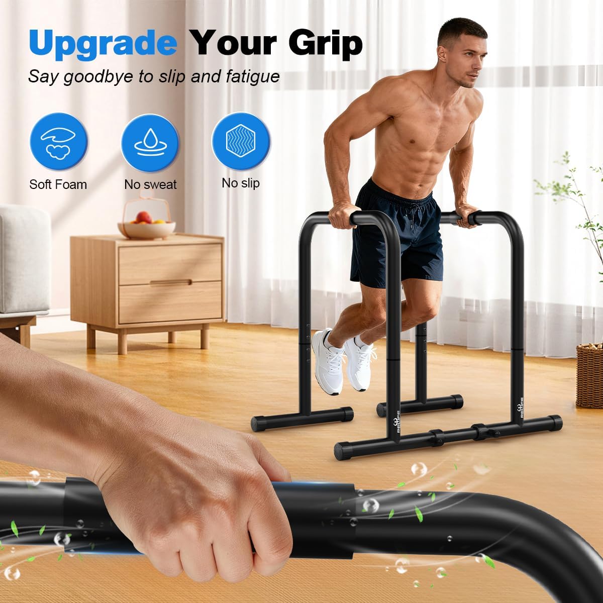 Detalle de RELIFE Dip Station Fitness Stand ⚙