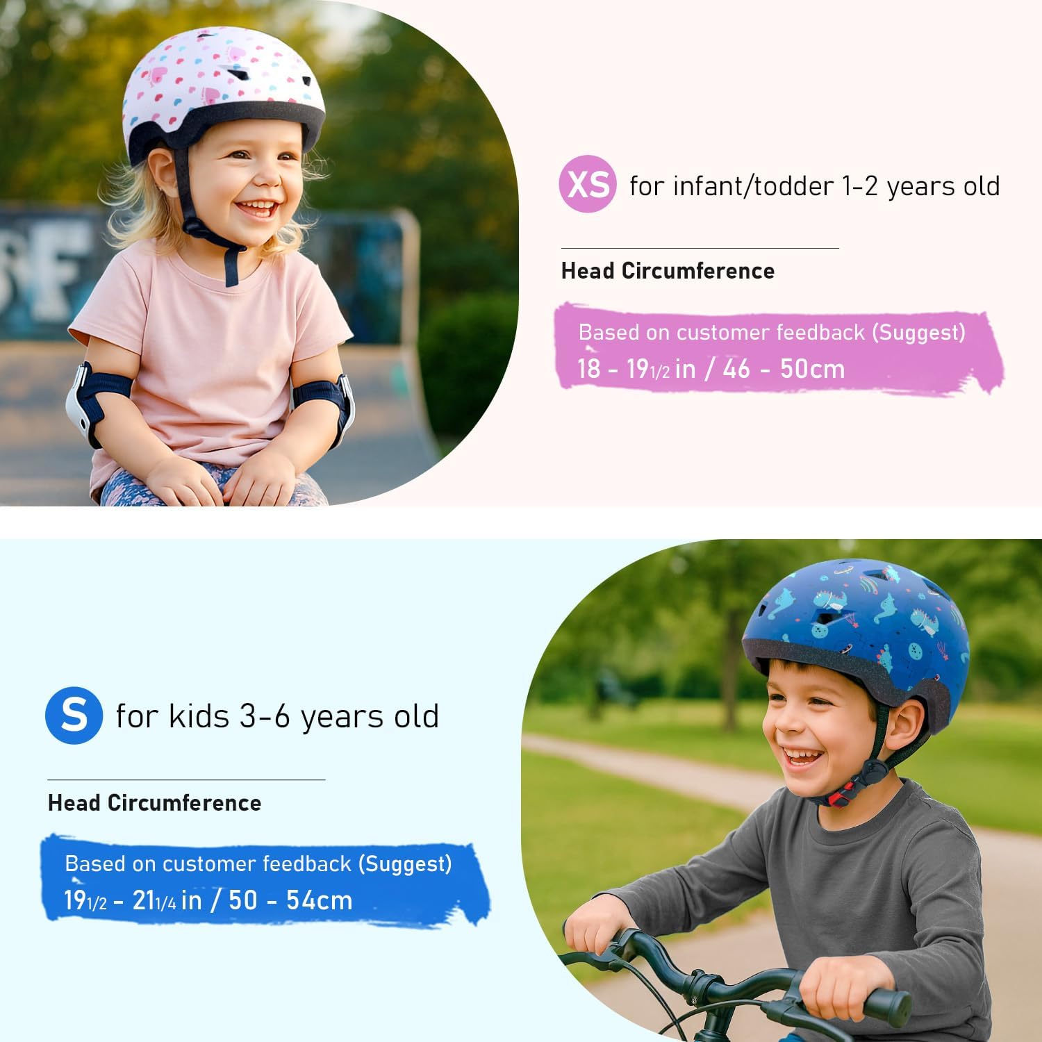 Detalle de MOUNTALK Toddler Bike Helmet, Dino, Adjustable Fit, XS and S Sizes