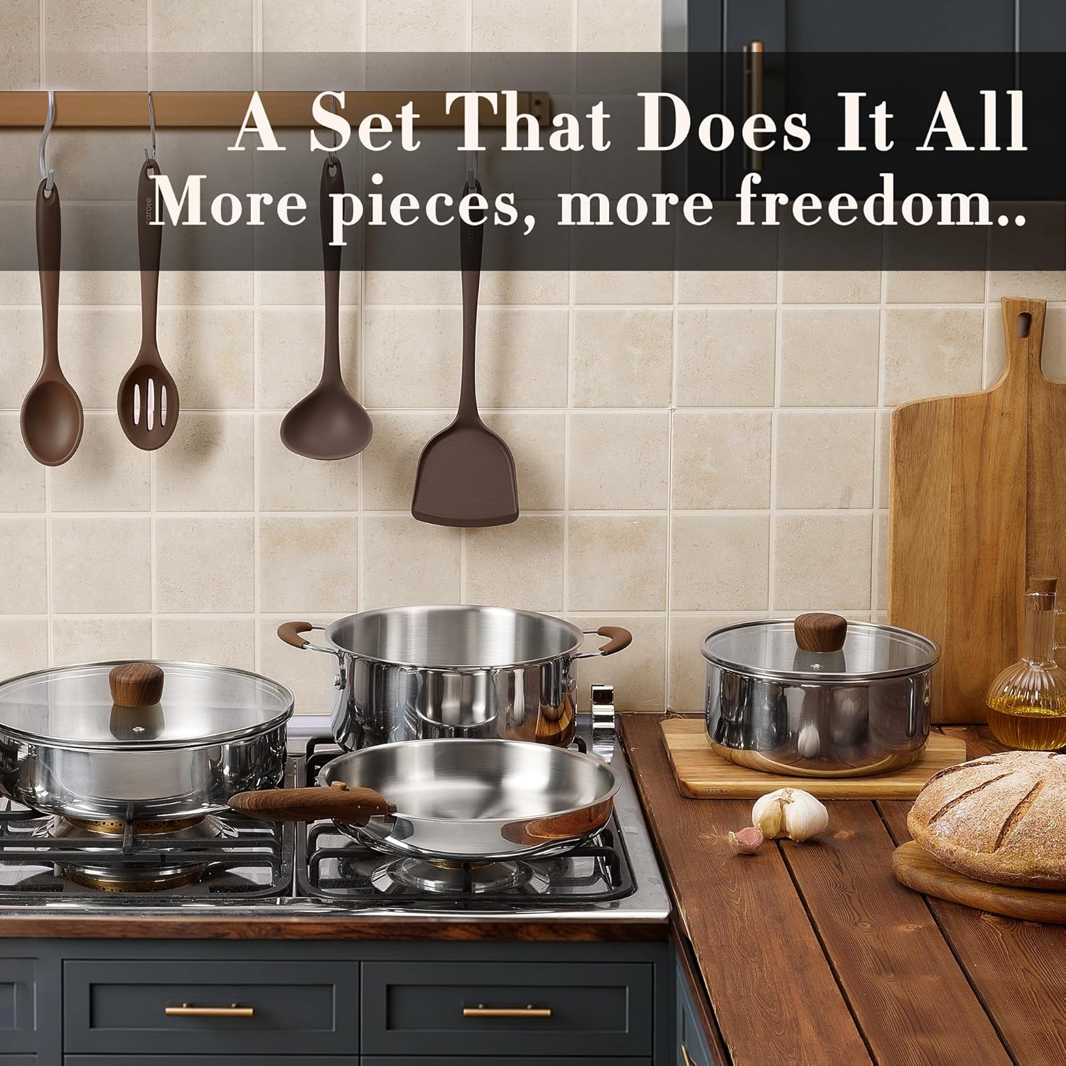 Thumbnail 6 de CAROTE 19pc Stainless Steel Cookware Set