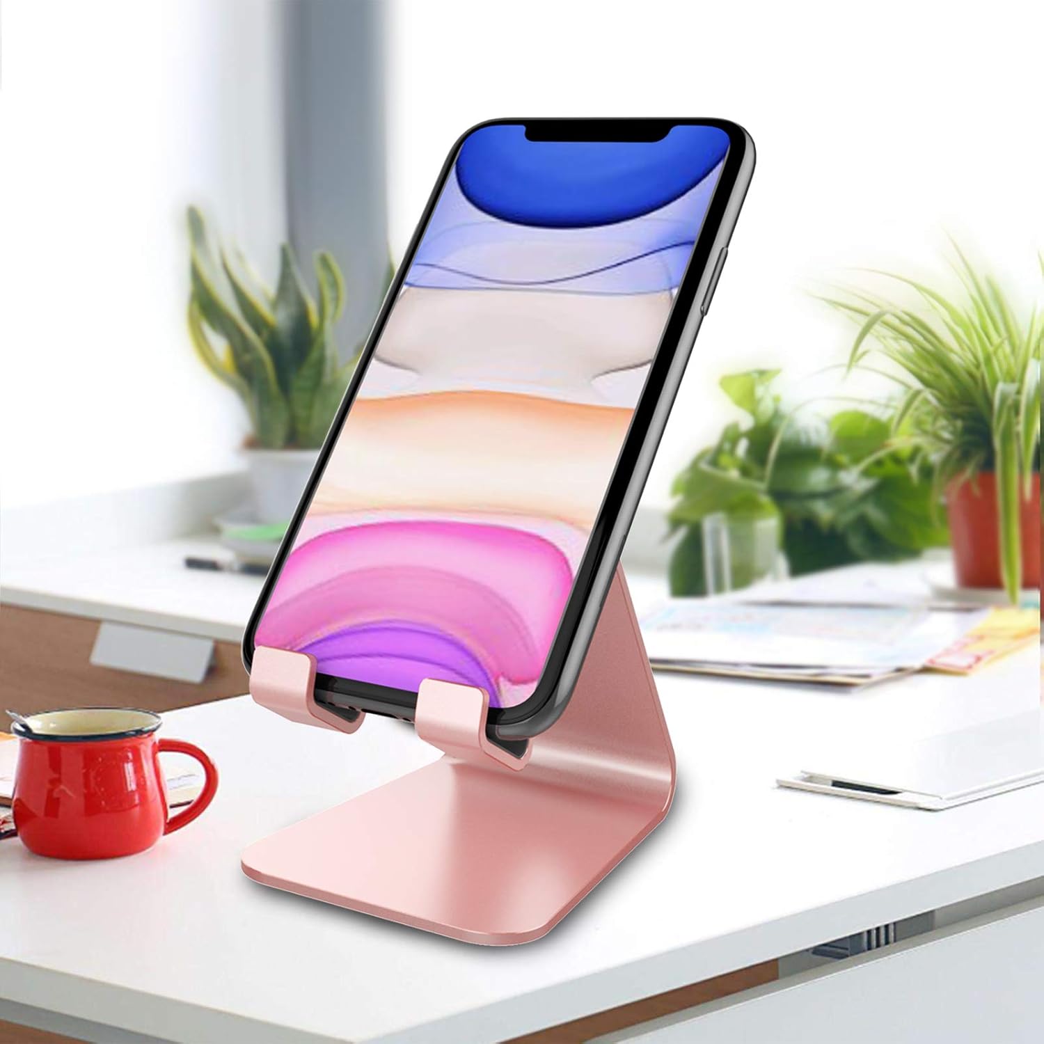 Detalle de CreaDream Aluminum Desktop Phone Stand — Rose Gold
