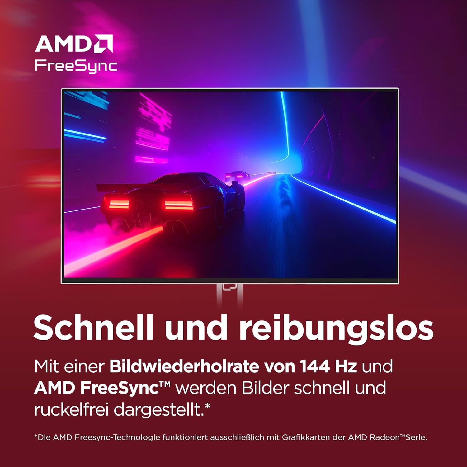 Detalle de Lenovo L27-4C 27" Full-HD WLED Monitor (144 Hz, 1 ms MPRT, AMD FreeSync) mit HDMI & VGA