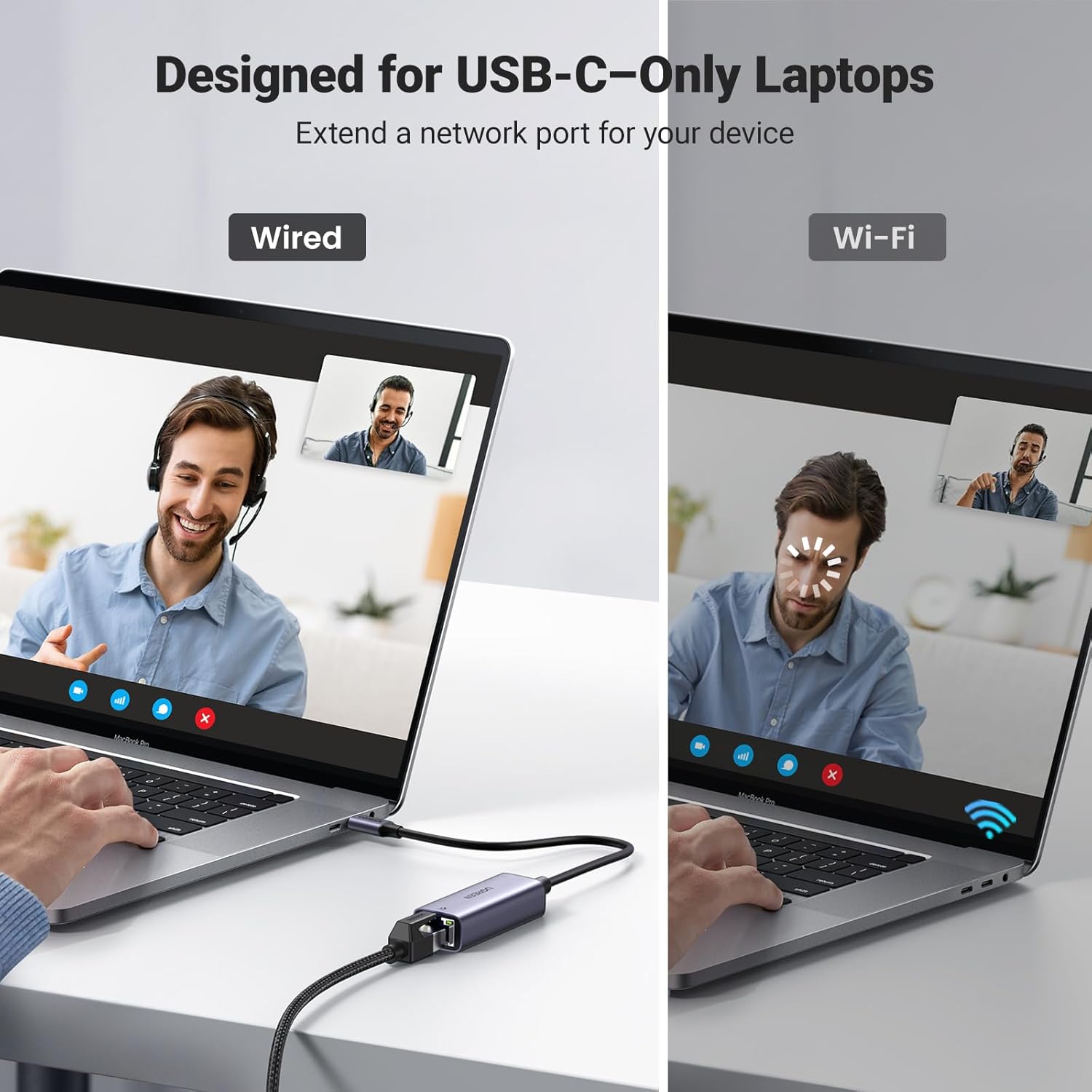 Detalle de UGREEN USB C to Ethernet Adapter 1Gbps