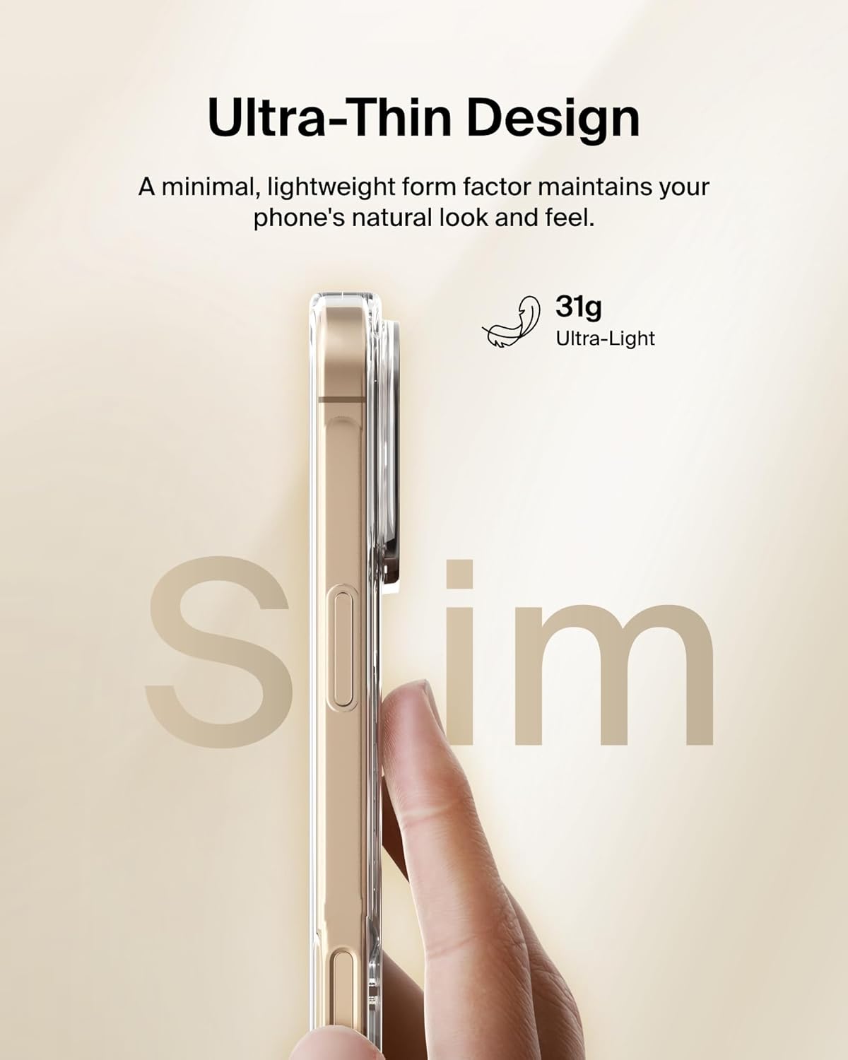 Thumbnail 5 de Belkin SheerForce iPhone 16 Pro Max MagSafe Case (Transparent, Shockproof)