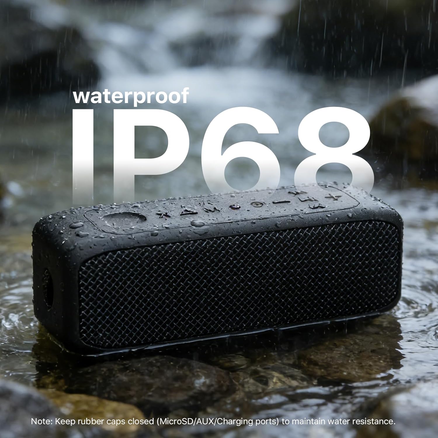 Thumbnail 1 de JUOVI ZS300 : enceinte Bluetooth portable stéréo 20W, IP68, jusqu’à 24h (TWS, carte micro SD, AUX)