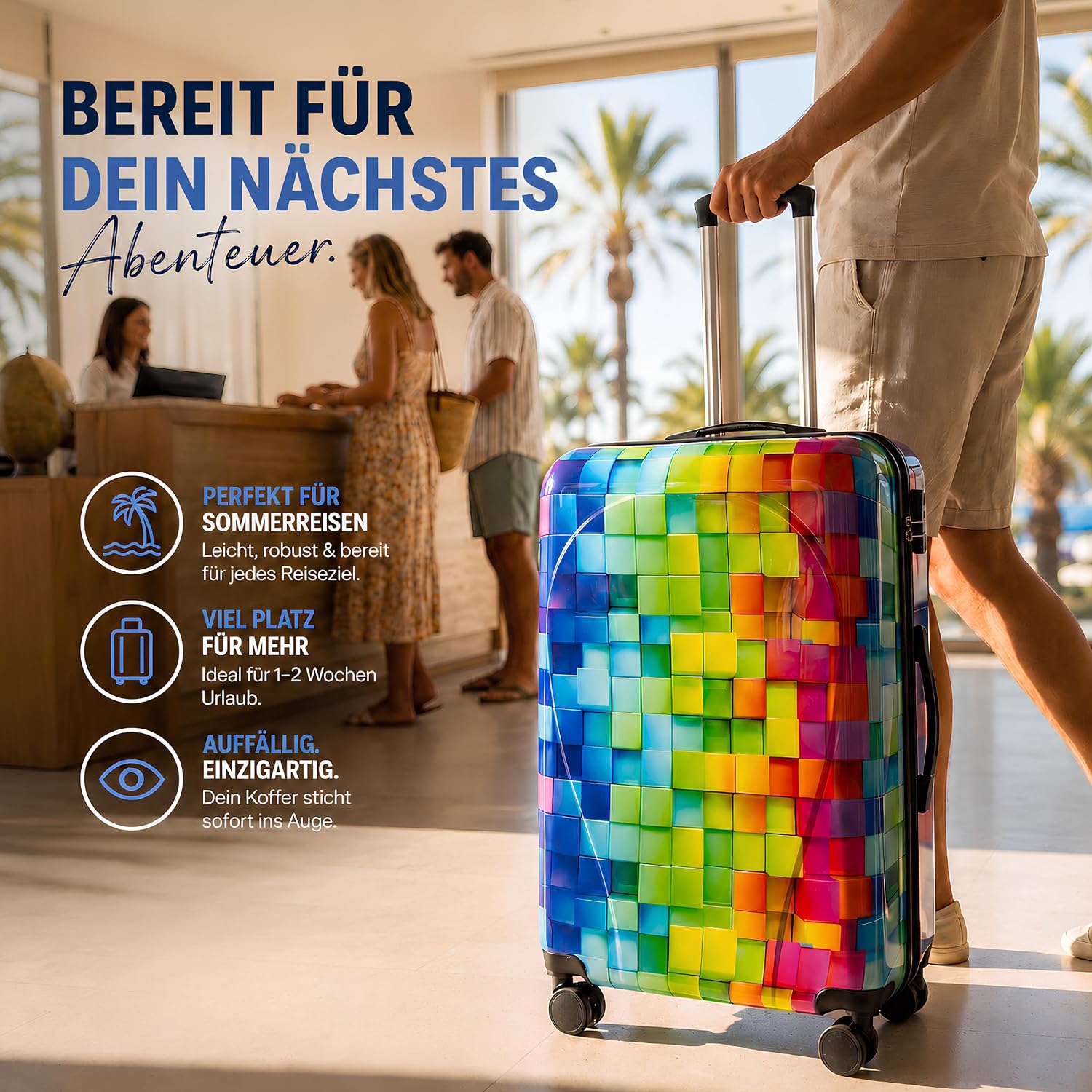 Thumbnail 3 de NOWI Hartschalenkoffer XL Groß – 100L Volumen, 158 cm Gurtmaß, 8 Rollen, 360° drehbar