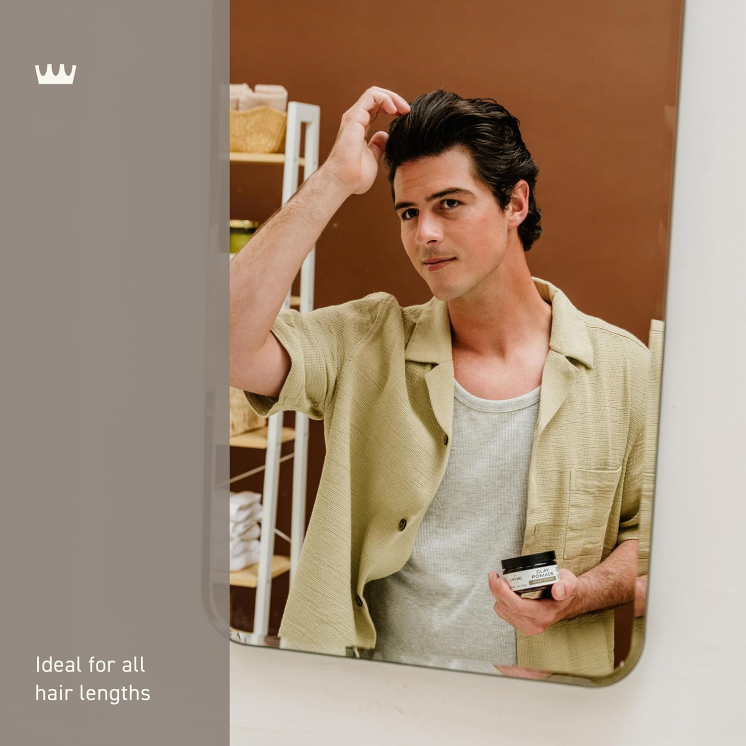 Detalle de Cremo Hair Clay Pomade, 3.4 oz, High Hold with a Matte Finish
