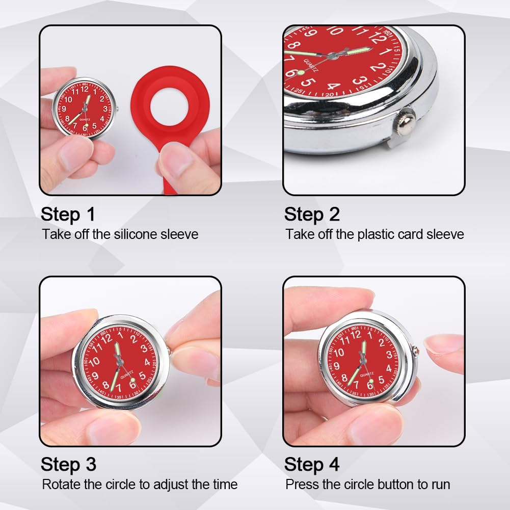 Thumbnail 4 de Vicloon Reloj de Bolsillo enfermera con clip
