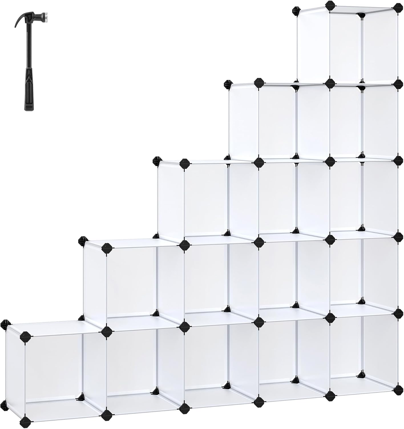 Detalle de SONGMICS Scarpiera componibile con 16 cubi modulari LPC44L, bianco