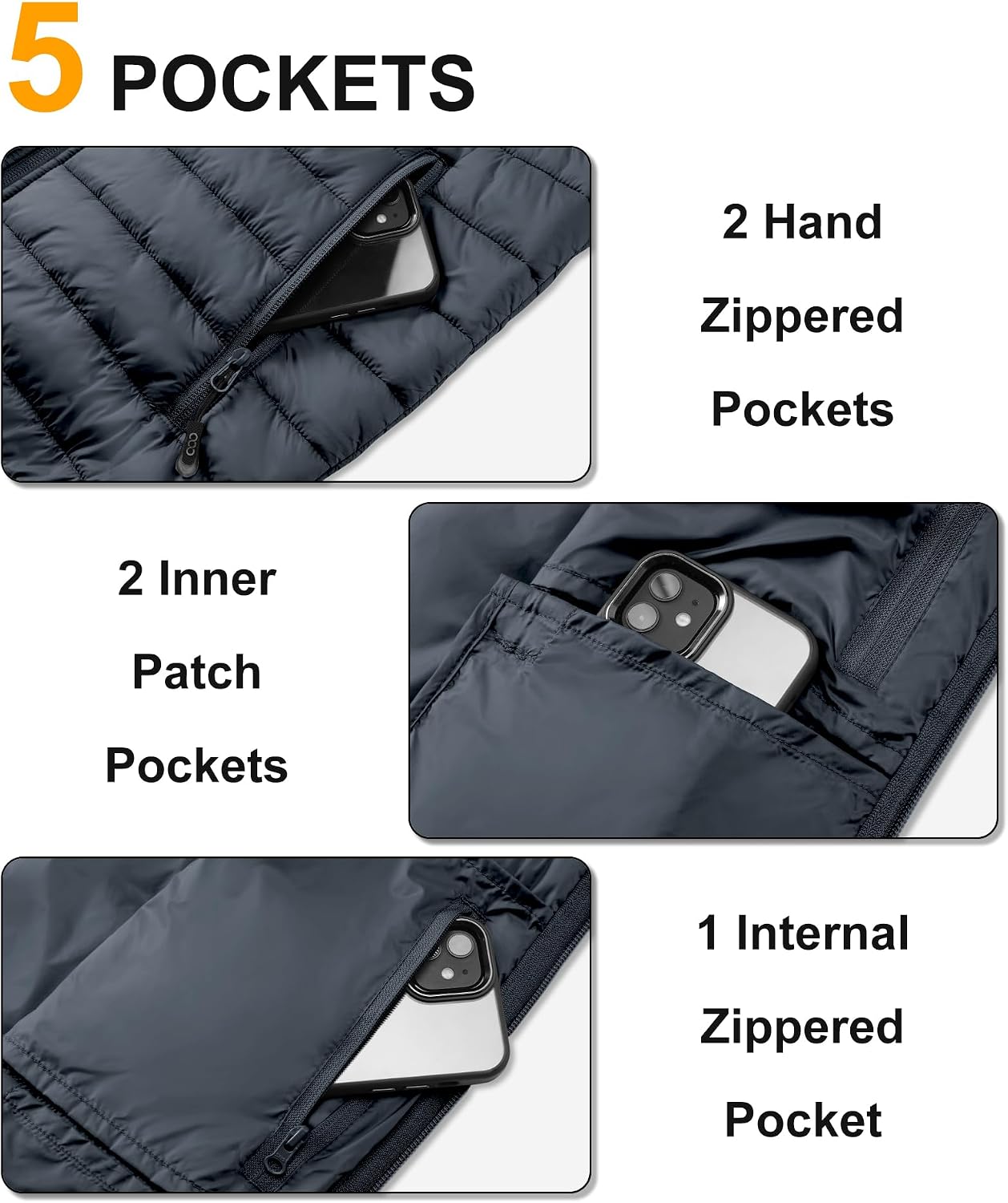 Detalle 2 de 33,000ft men’s lightweight gilet, packable