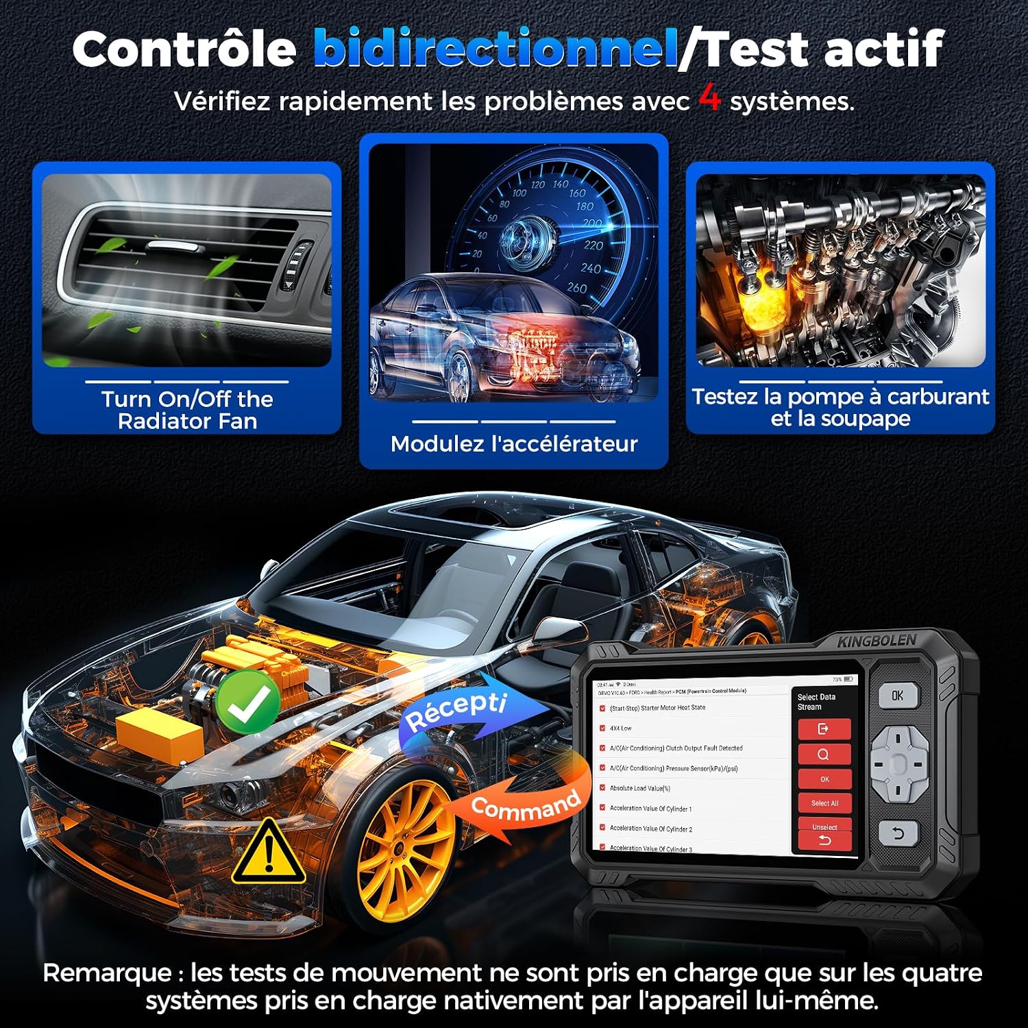 Thumbnail 4 de KINGBOLEN S608 Valise diagnostic OBD2 6,2"