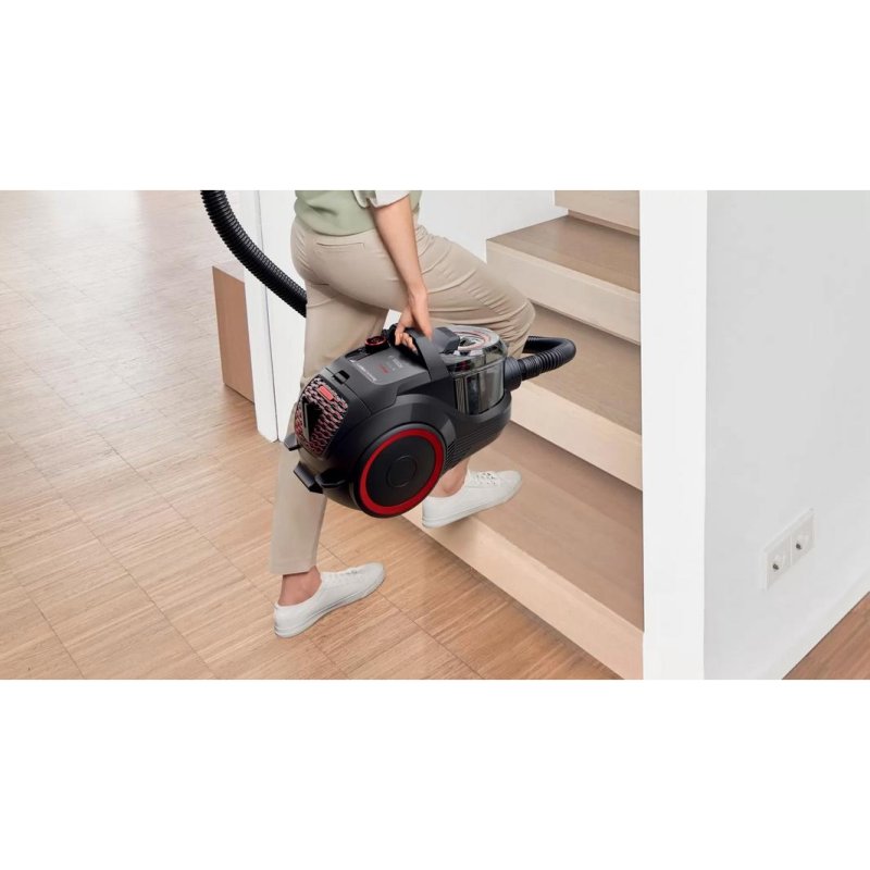 Detalle de Bosch Serie 4 BGS21POW2 600W HEPA 13 2L: aspiración profunda sin bolsa, para hogares eficientes