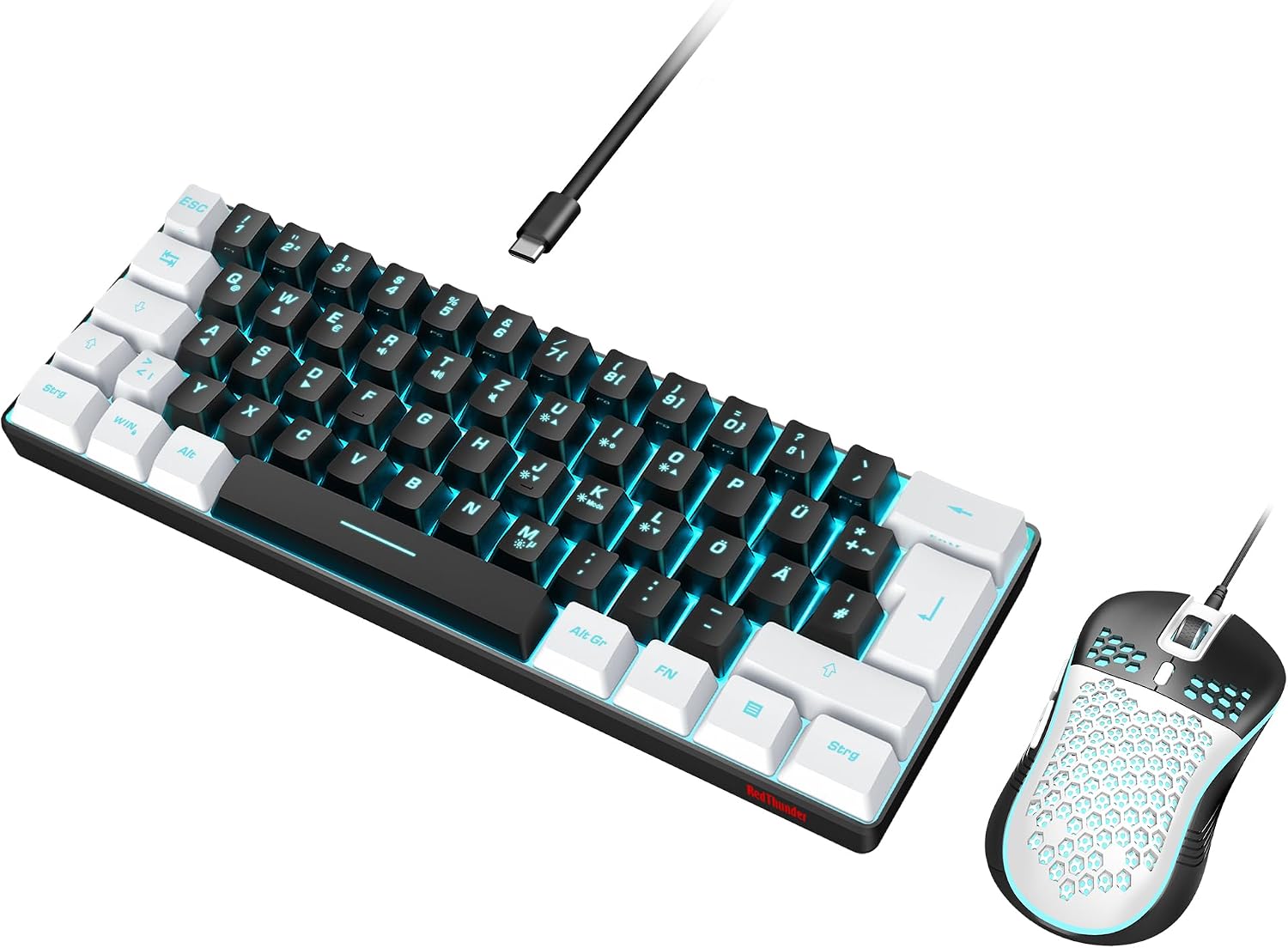 Detalle de RedThunder 60% RGB Gaming Tastatur und Maus Set