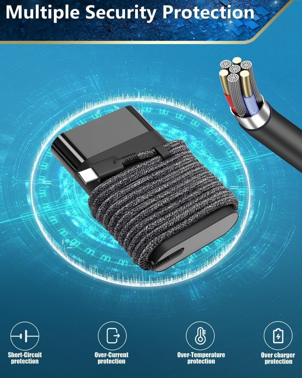 Thumbnail 3 de SKOTSLYE 65W USB-C Laptop Charger for HP Spectre x360, EliteBook & Chromebook