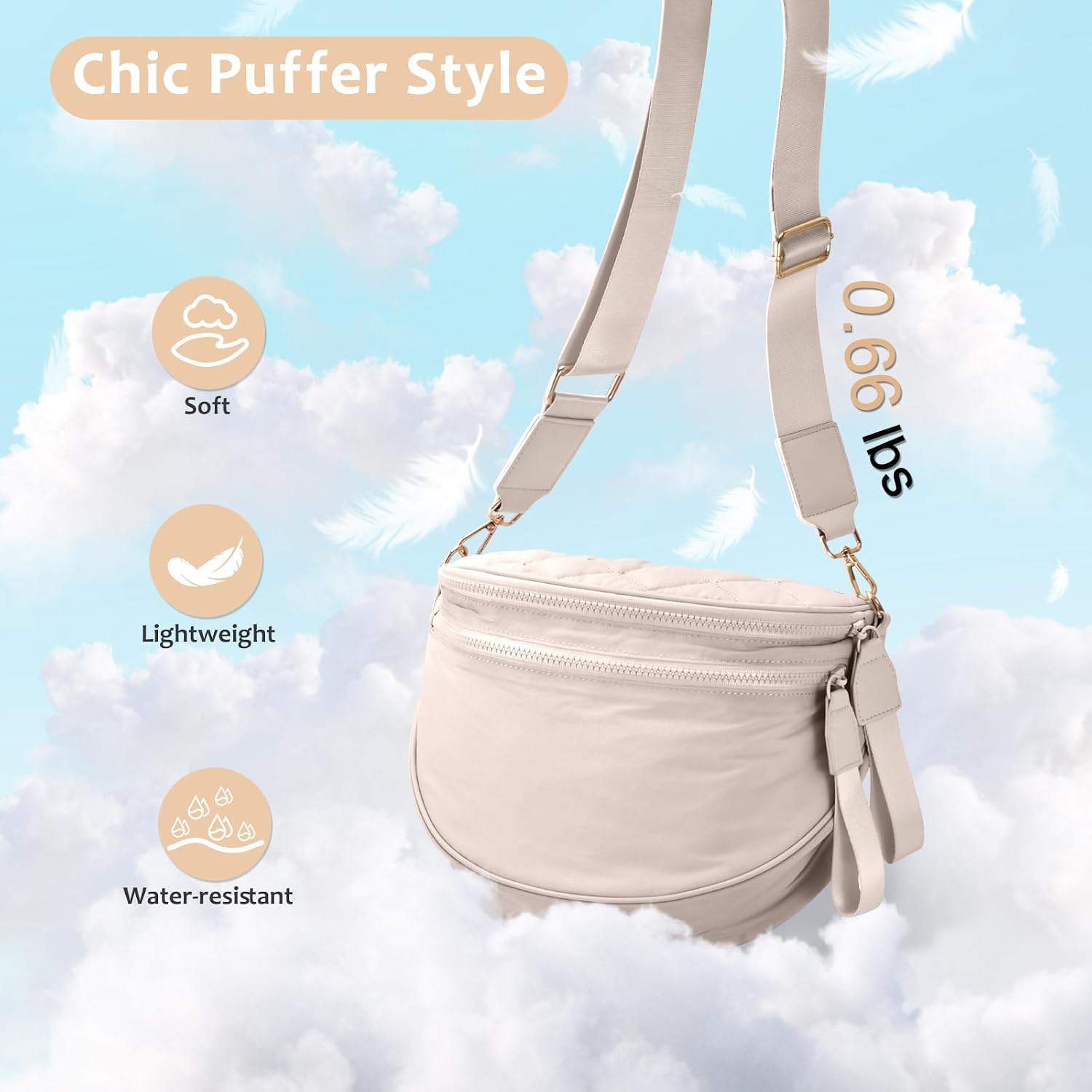 Thumbnail 6 de oscaurt Puffer Crossbody Bag: Spacious, Expandable Bum Bag for Women