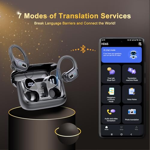 Thumbnail 1 de STECEi AI Auriculares Traductor en Tiempo Real (2026) con 164 idiomas y Bluetooth 5.4, 3 modos 3 en 1 para viajes y negocios