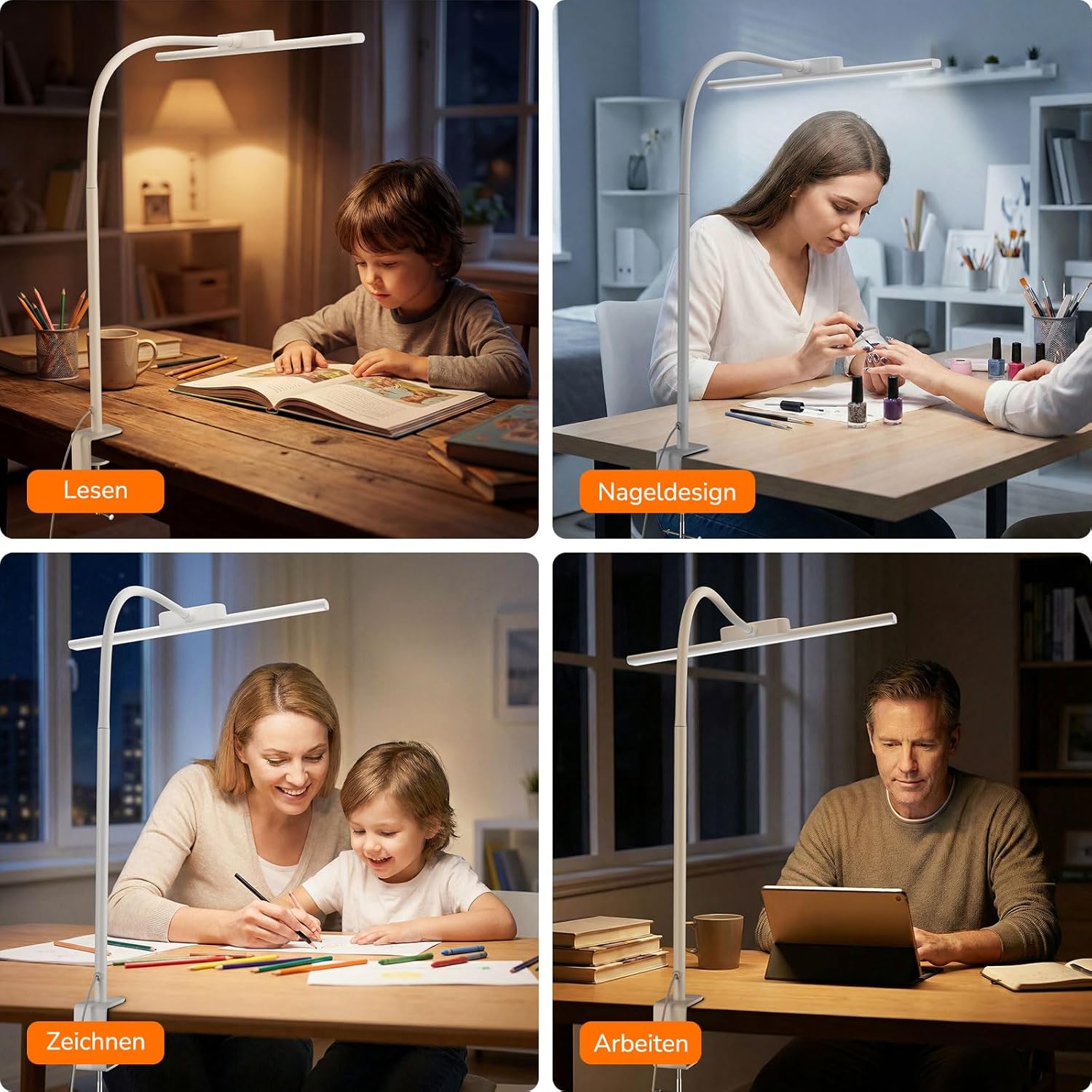 Thumbnail 6 de Lepro 11W Schreibtischlampe LED – dimmbar, klammerbar, augenschonend mit 5 Farbtemperaturen und 5 Helligkeitsstufen