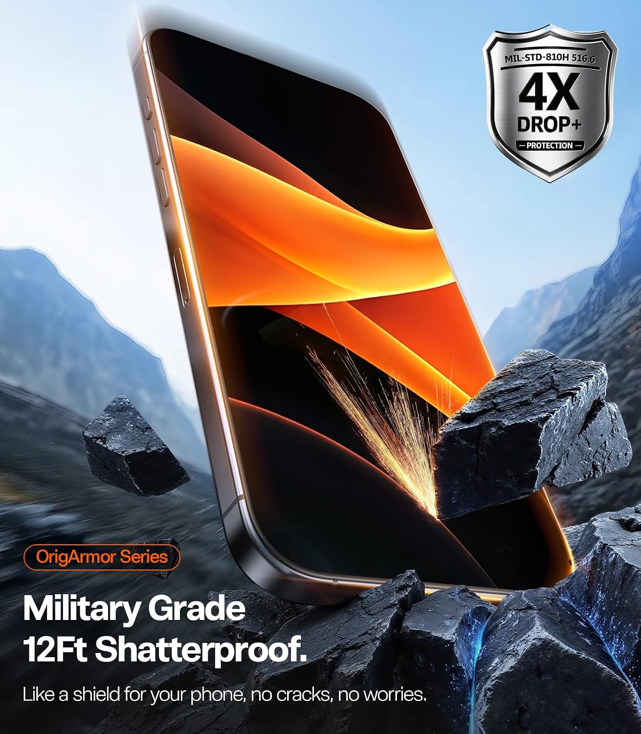 Detalle 1 de TORRAS OrigArmor Screen Protector for iPhone 18 Pro Max, Anti-Reflective Glass