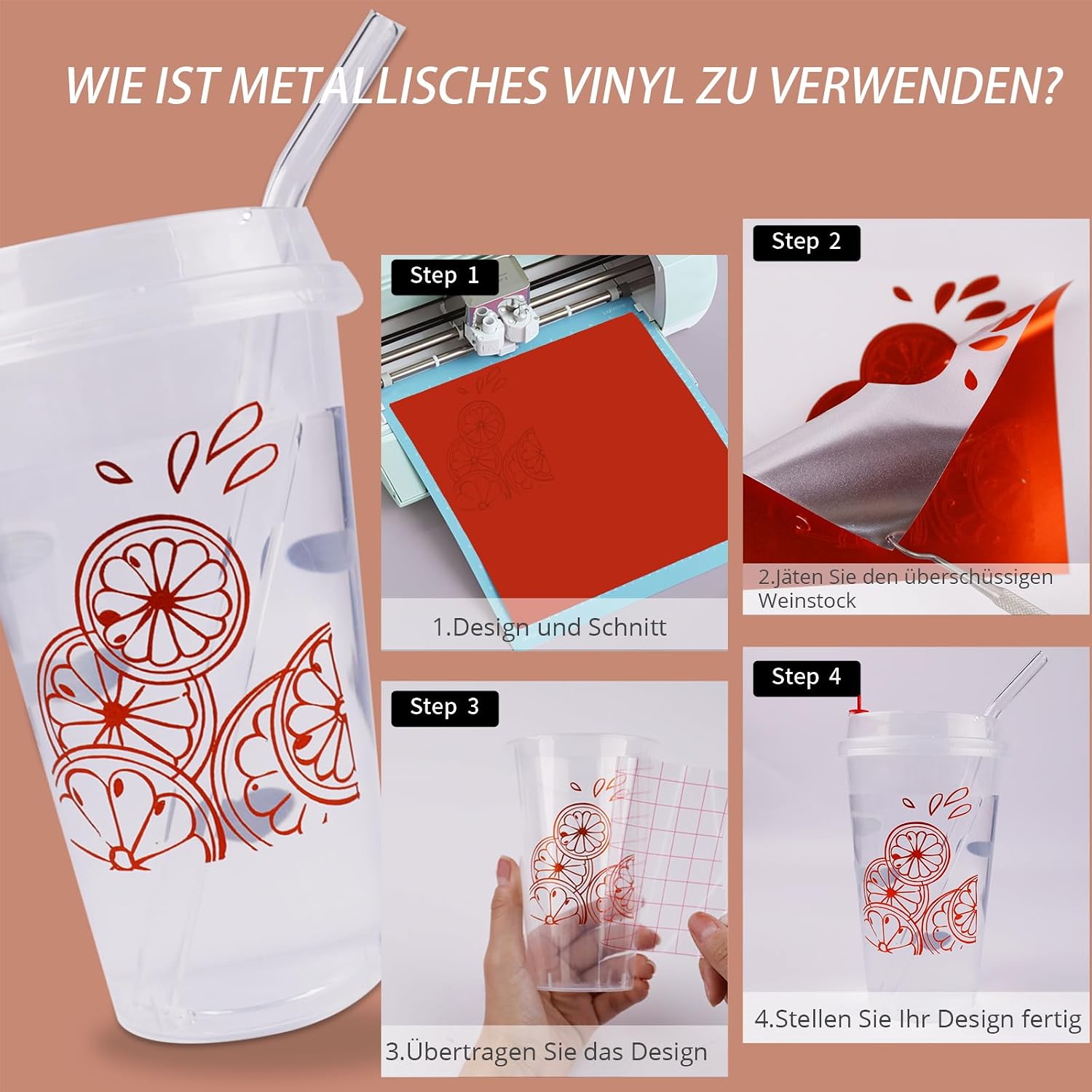 Detalle 2 de HTVRONT Metallic Vinylfolie für Cricut 9 Farben
