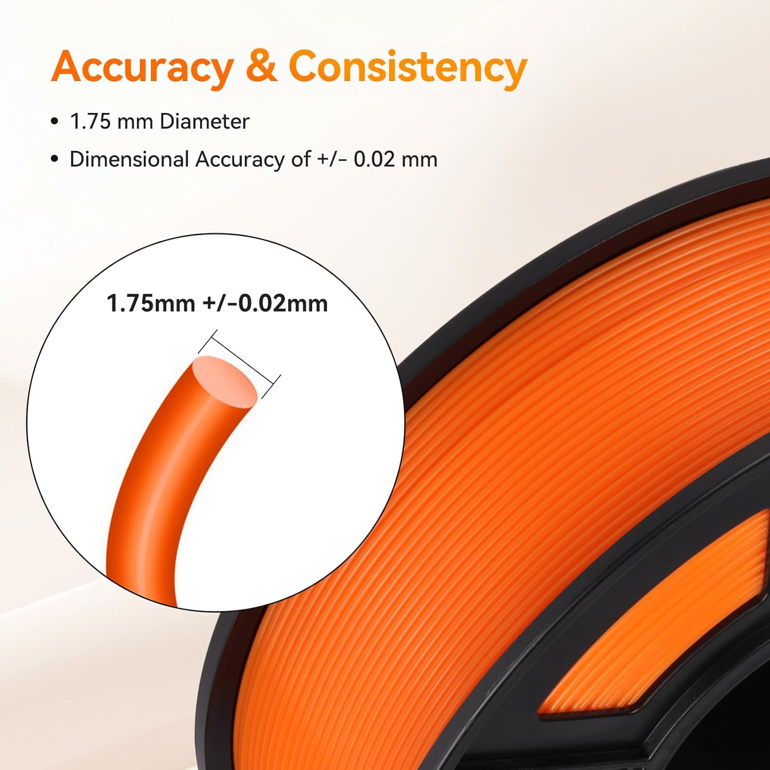 Thumbnail 3 de TECBEARS PLA Filament 1,75 mm Bundle Schwarz (4 kg) – vakuumverpackt, Maßgenauigkeit +/- 0,02 mm