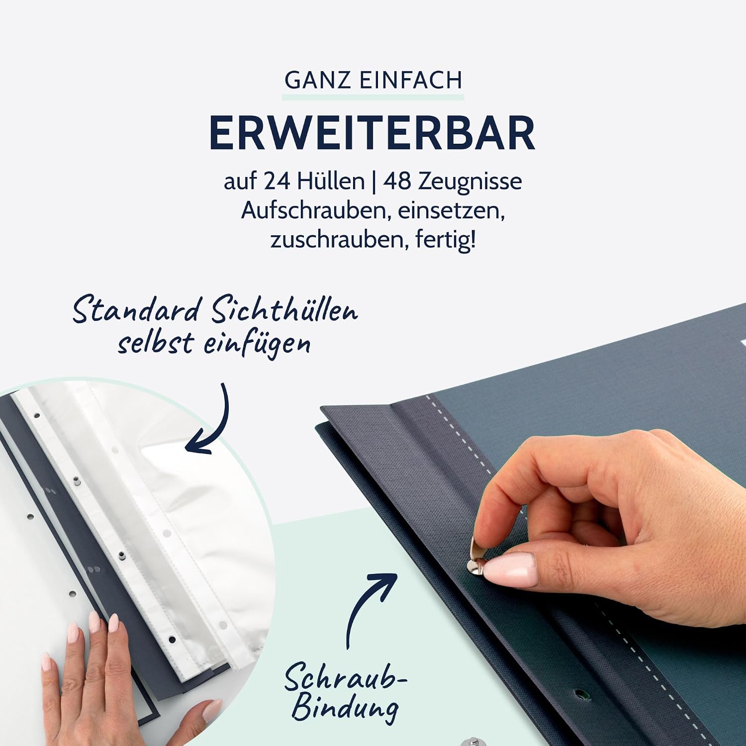 Thumbnail 4 de goldbuch 36114 Zeugnismappe 12 Hüllen