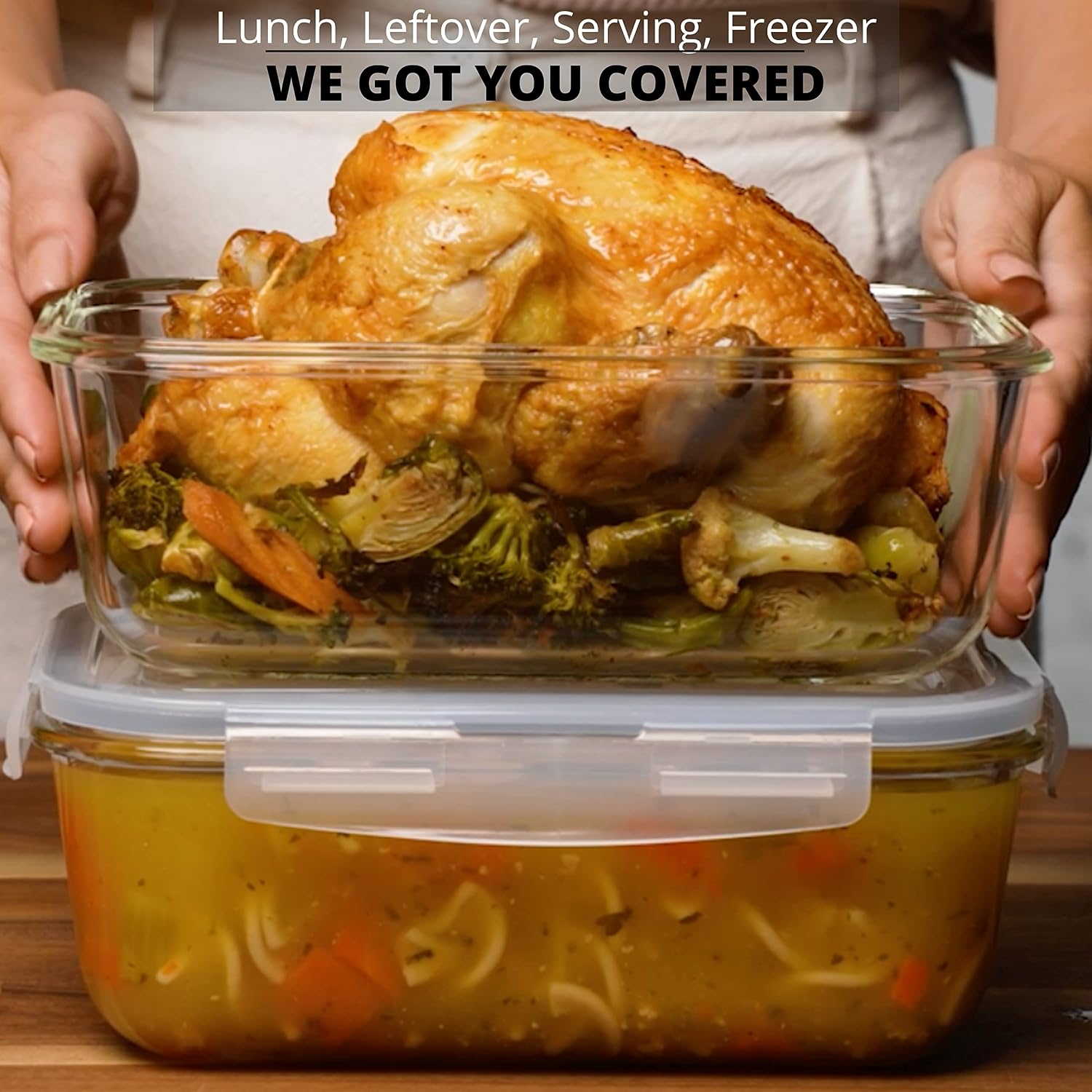 Thumbnail 1 de 8 Cups 63 Oz Glass Food Storage Containers