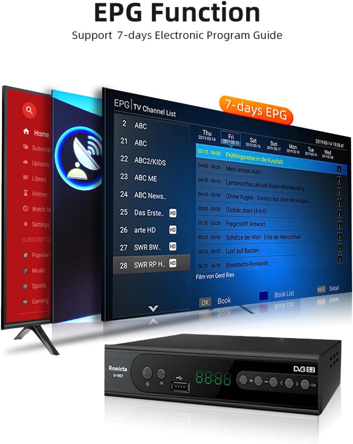 Thumbnail 5 de Romicta HD Receiver 84 Kanäle