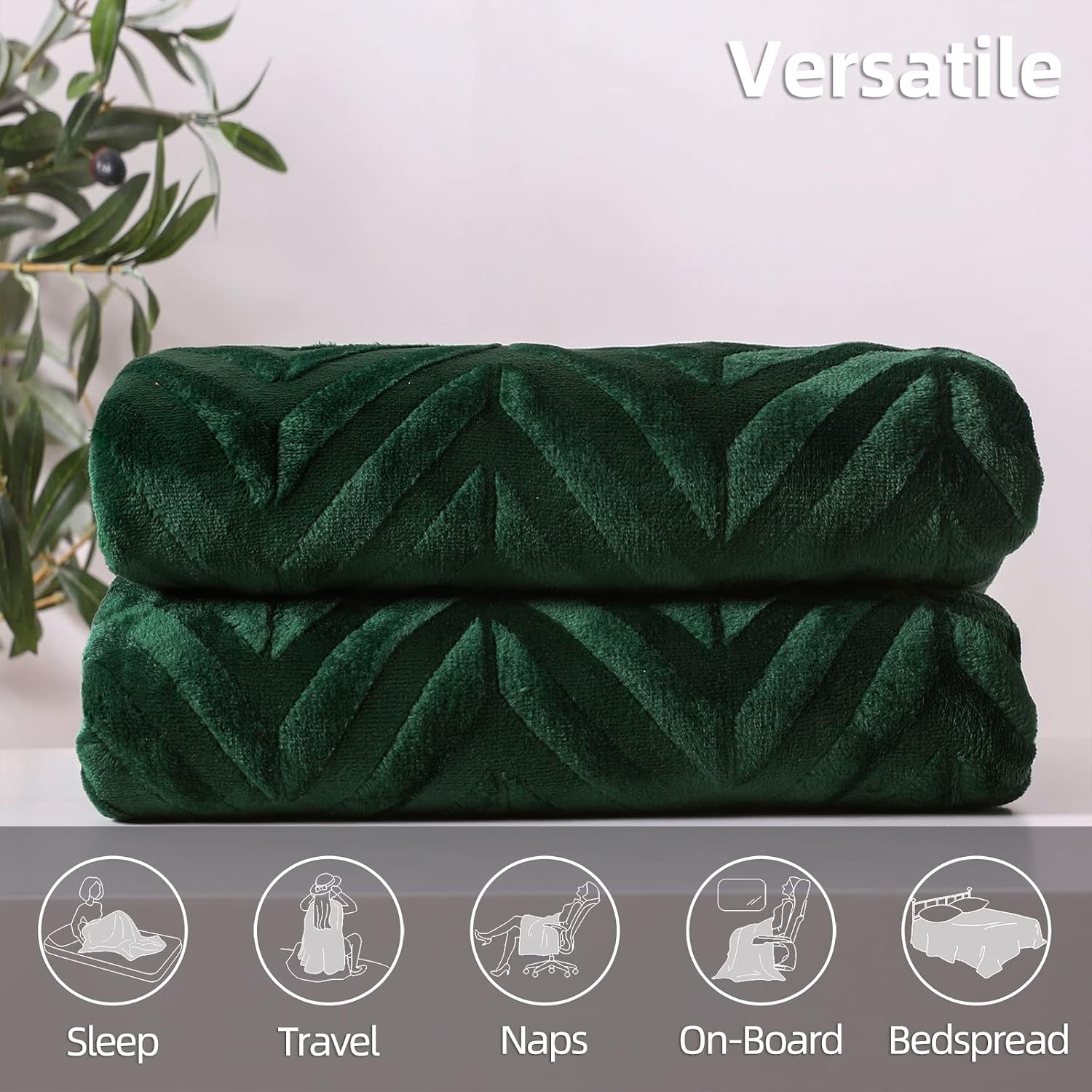 Thumbnail 5 de Whale Flotilla King Size Flannel Blanket 90x104