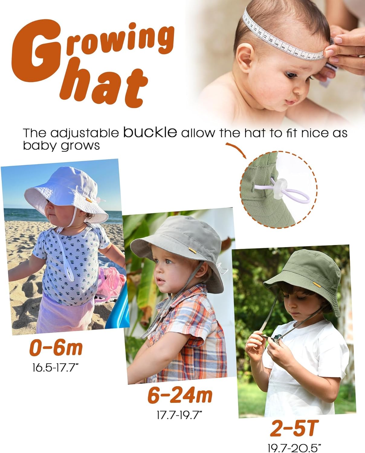 Thumbnail 3 de FURTALK Sonnenhut für Babys und Kinder – UV-Schutz, verstellbar, faltbar