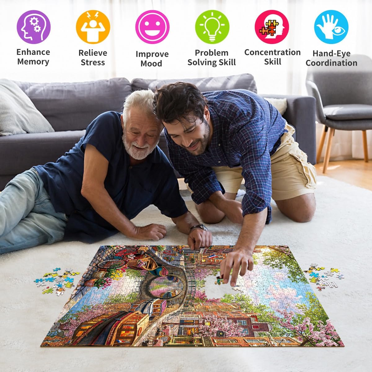 Detalle de HUADADA 1000-Piece Jigsaw Puzzle