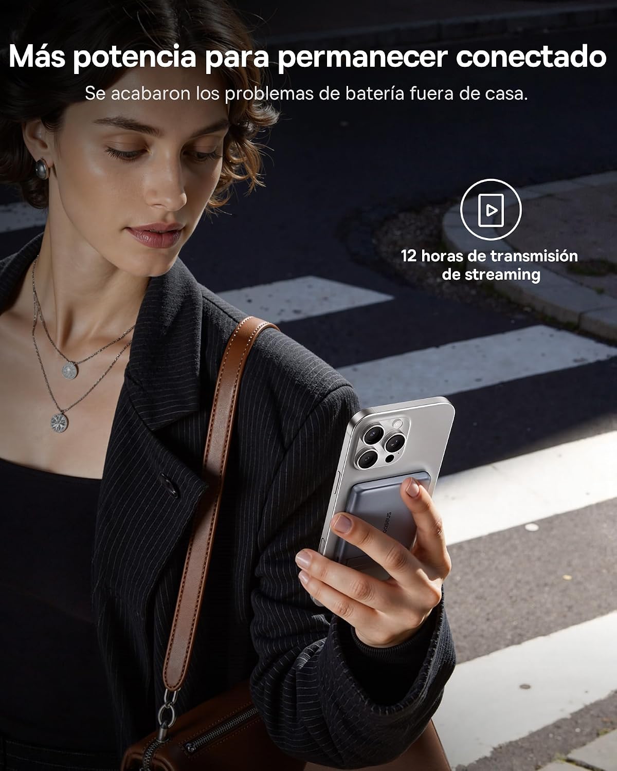 Detalle de Baseus Mini MagSafe Power Bank 5000mAh Grau