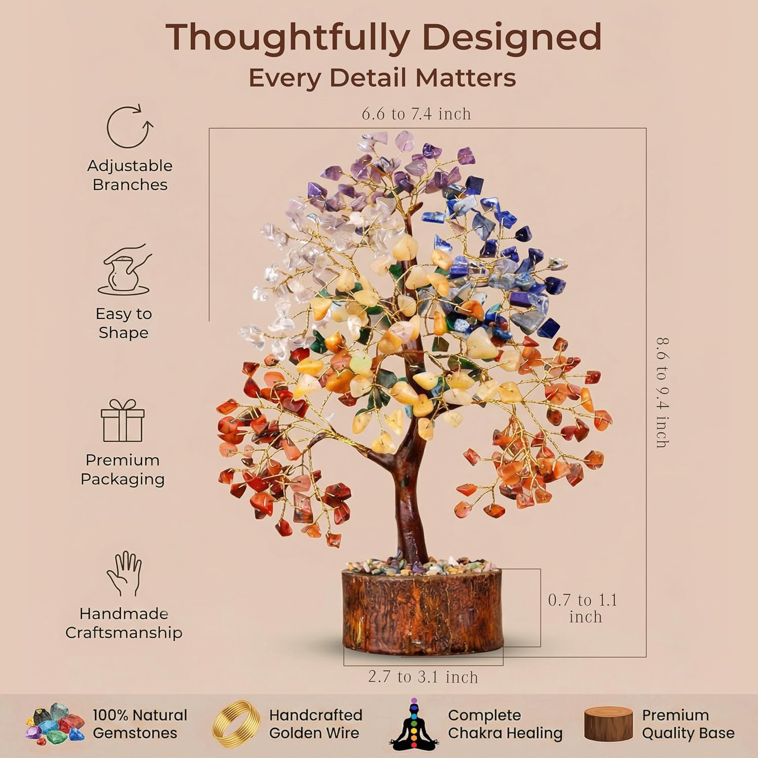 Thumbnail 1 de Crystal Tree of Life 7 Chakra