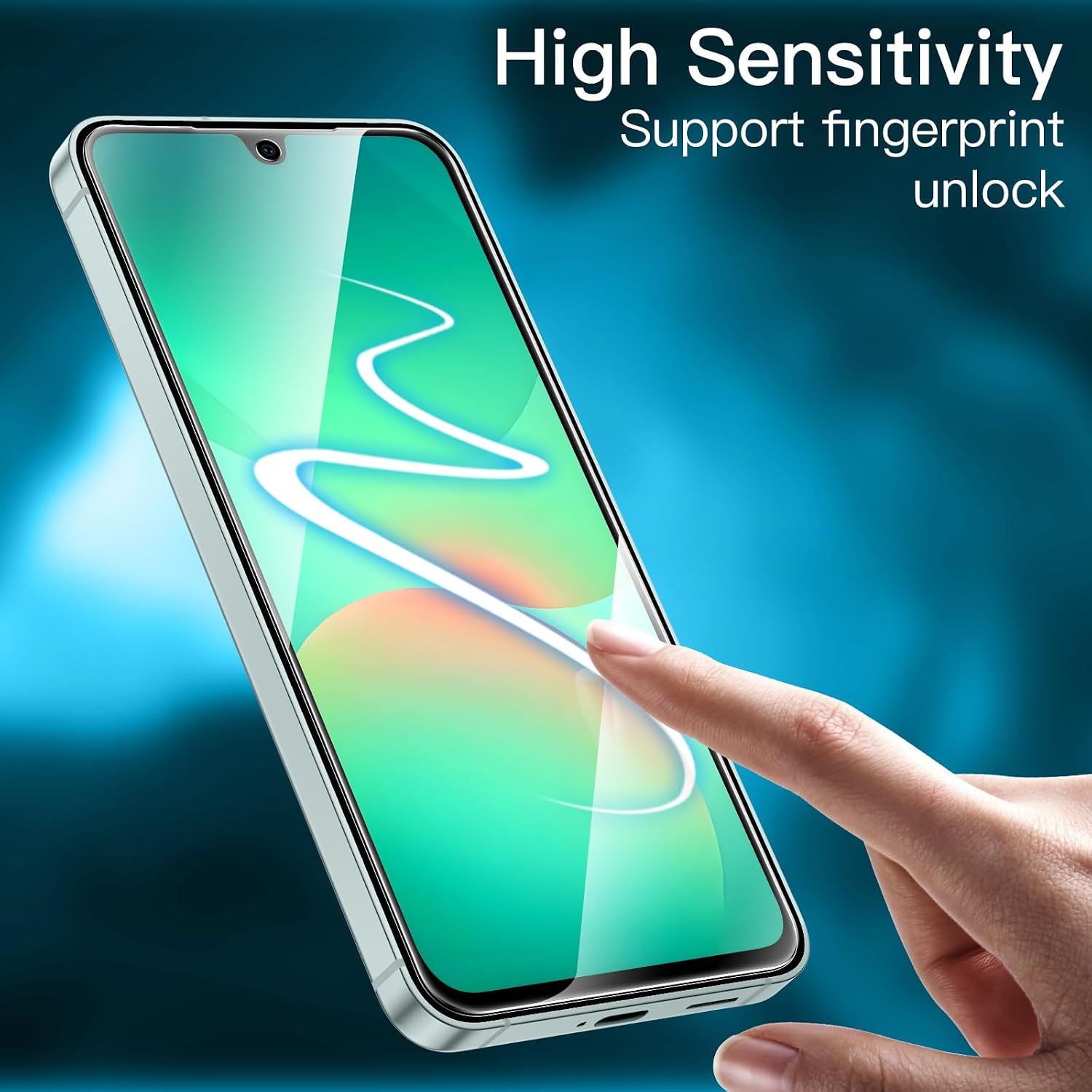 Detalle de JETech Pellicola Protettiva in Vetro Temperato per Samsung Galaxy A26 5G – Pacco da 3, 9H, HD Chiaro